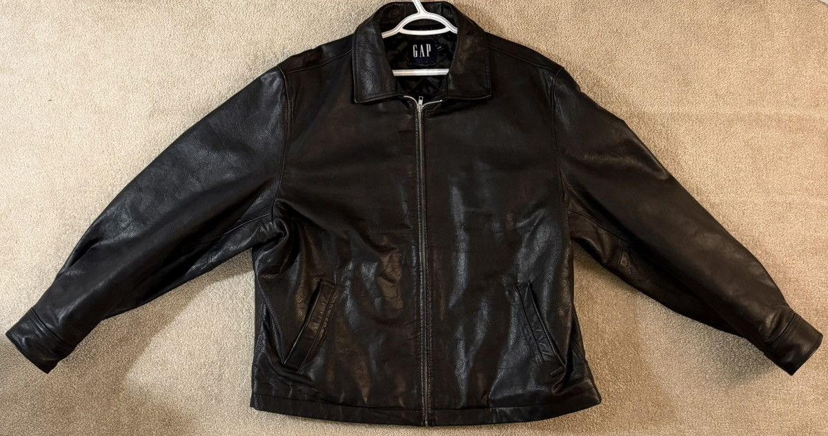 Gap Vintage Gap Genuine Leather Jacket Size US XL / EU 56 / 4 - 1 Thumbnail