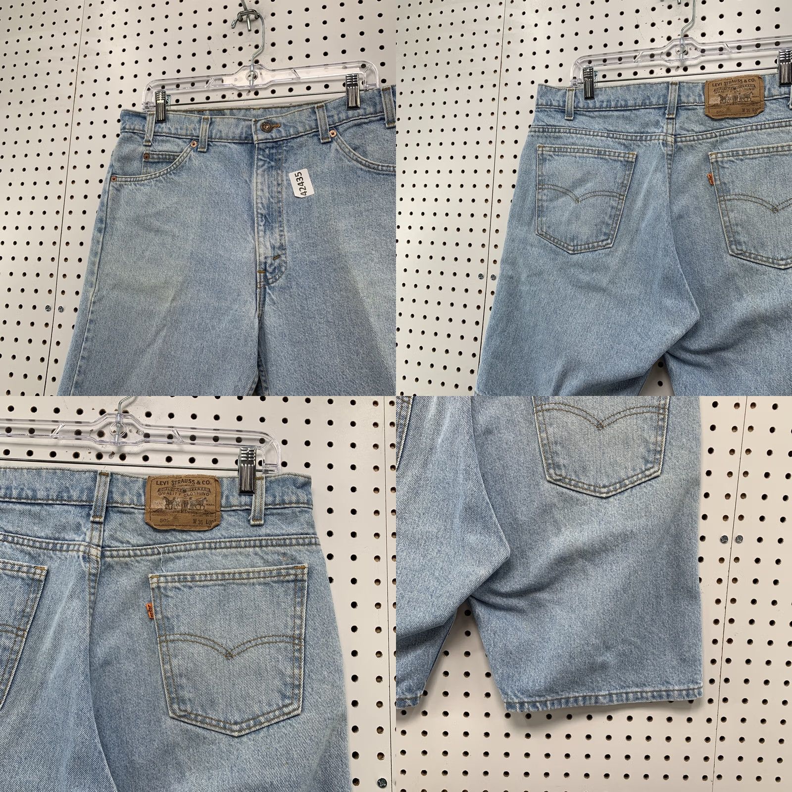 Levi's VINTAGE Levi's Denim Shorts Mens 34x9 Light Wash 90s Orange Tab 5-Pocket Dictionary Size US 34 / EU 50 - 8 Thumbnail