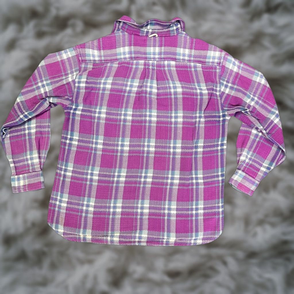 ExOfficio ExOfficio Shirt Womens Large Pink Purple Plaid Flannel Button Up Hiking Outdoor Size L / US 10 / IT 46 - 1 Thumbnail