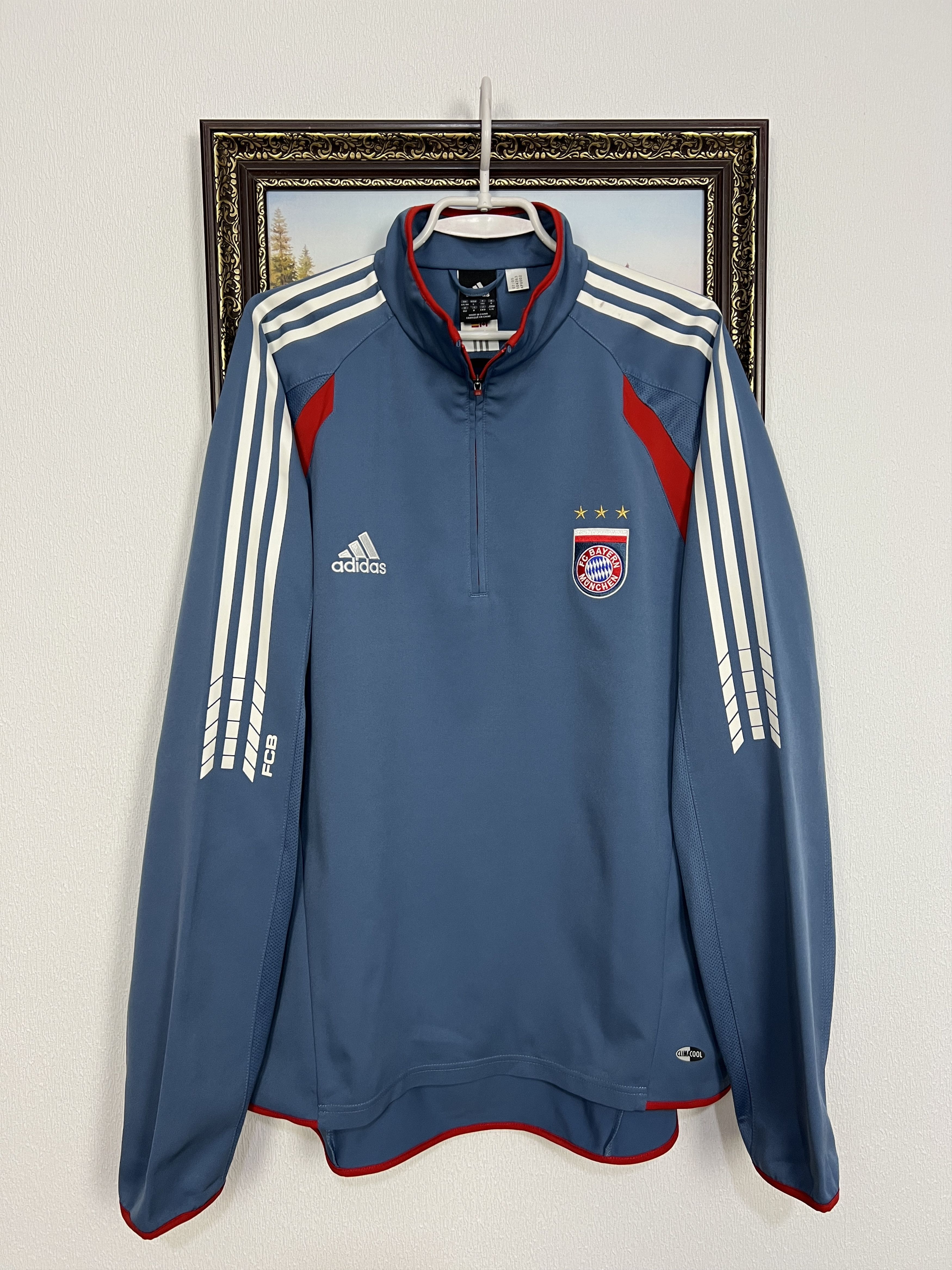 Adidas Bayern Munich Football Sweatshirt Soccer Jacket Track Top Size US L / EU 52-54 / 3 - 1 Thumbnail