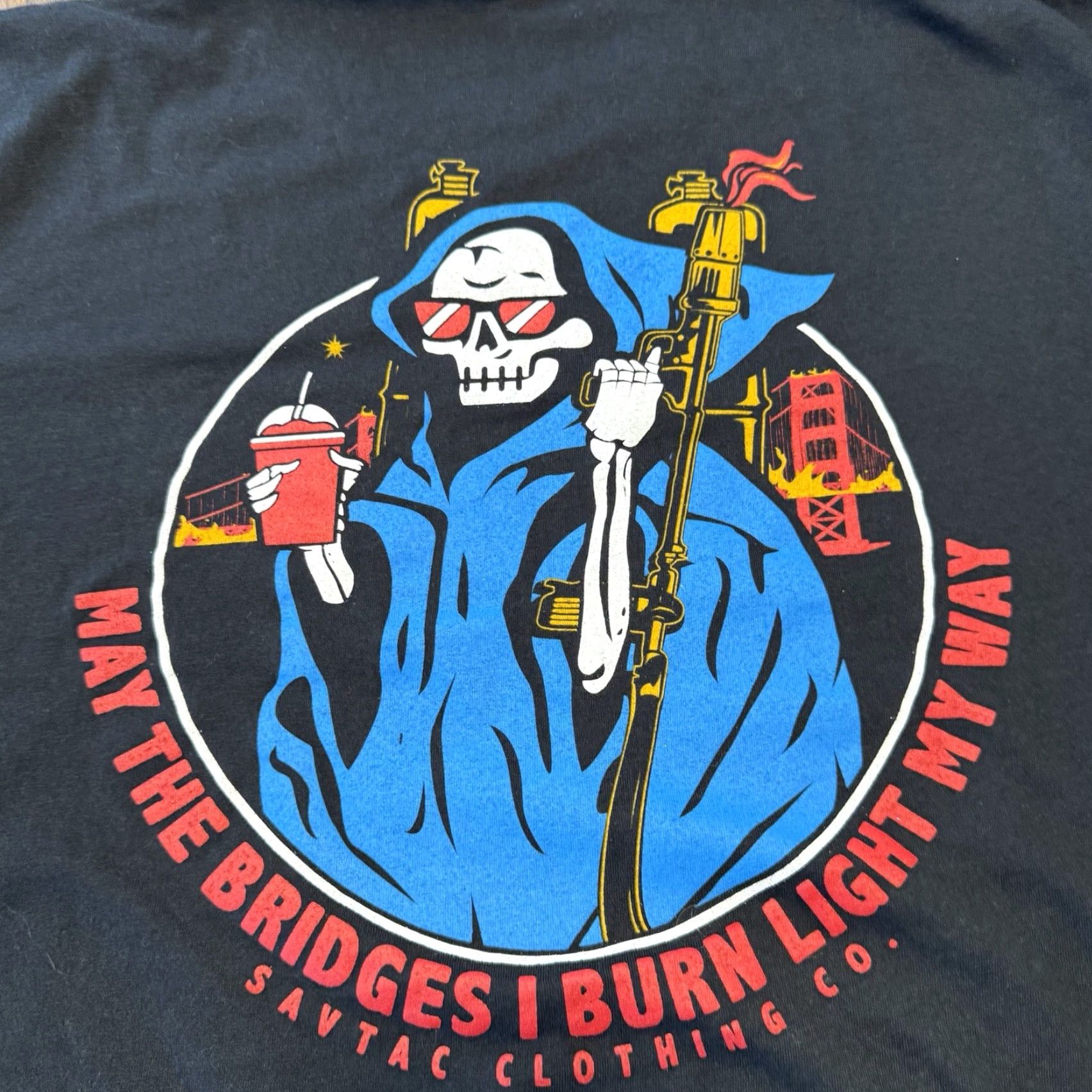 CO Savage Tacticians Clothing Co T Shirt Men’s Small Black May The Bridges I Burn Size US S / EU 44-46 / 1 - 5 Thumbnail