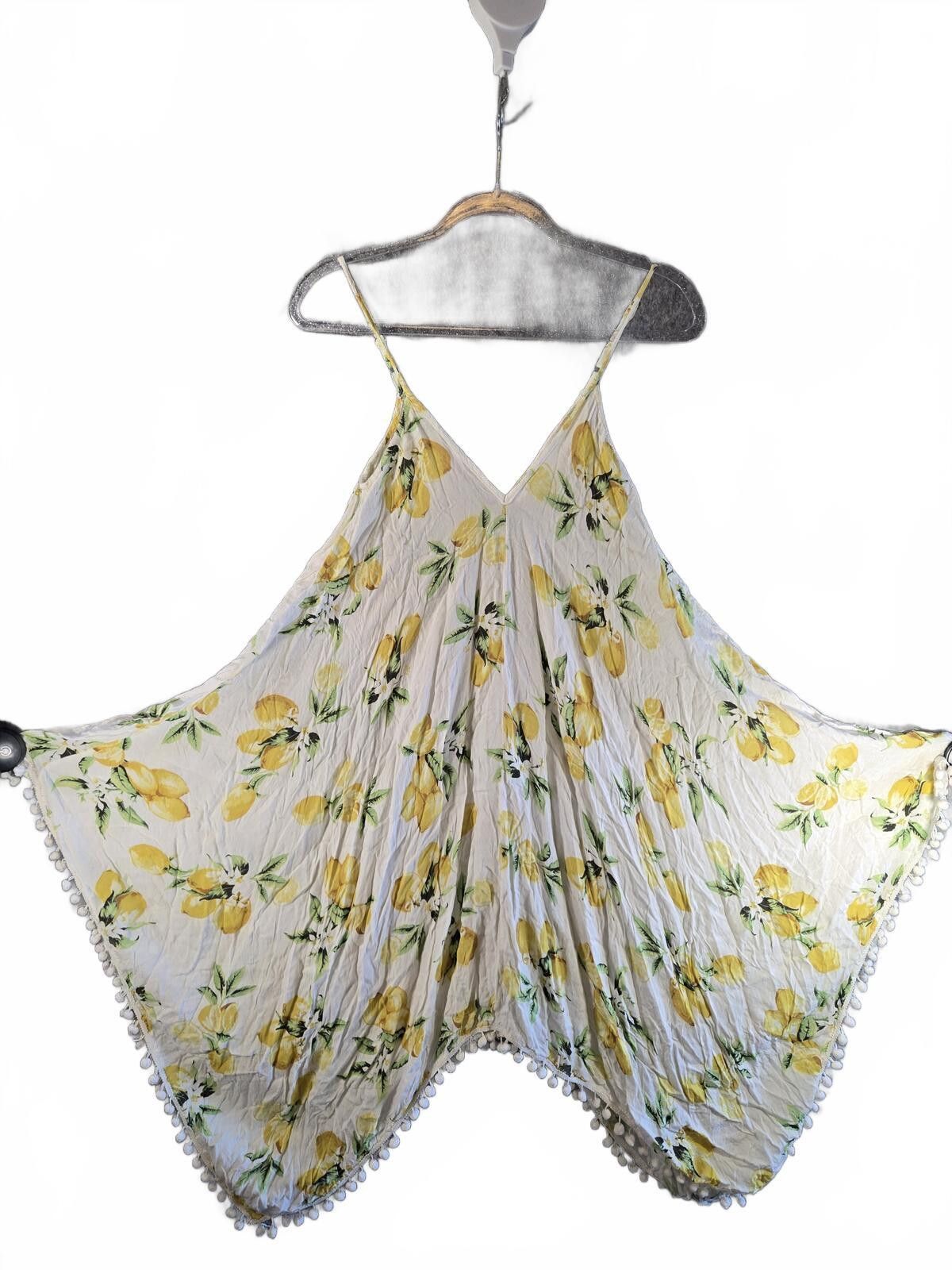 Other Goa Beachwear Sz S Flowy Lemon Sundress Tassel Boho Coastal Size S / US 4 / IT 40 - 3 Thumbnail