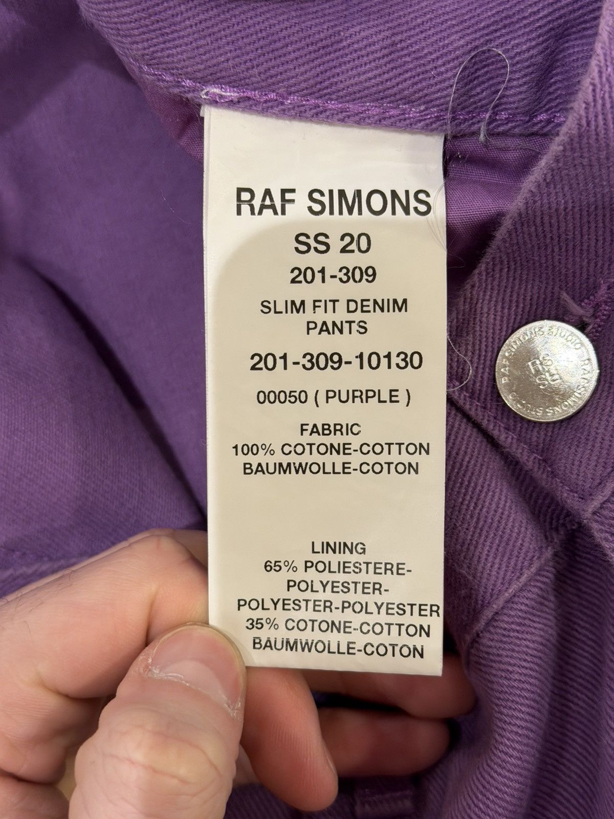 Raf Simons Raf Simons Straight Leg Denim - Purple Size US 32 / EU 48 - 5 Thumbnail
