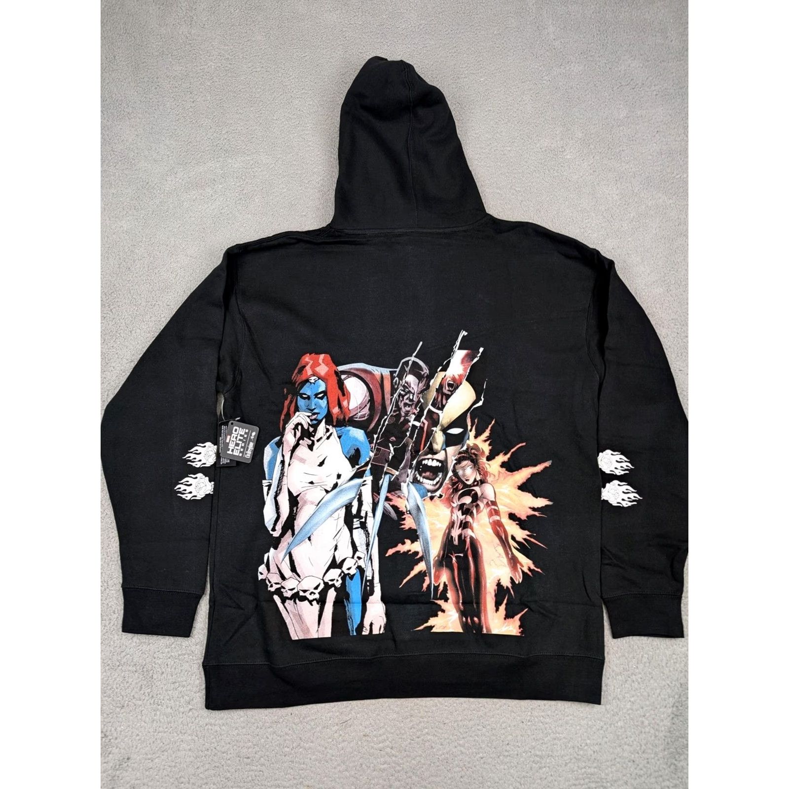 Vintage Marvel X-Men Academy Hoodie Mens L Black Graphic Pullover New Size US L / EU 52-54 / 3 - 2 Thumbnail