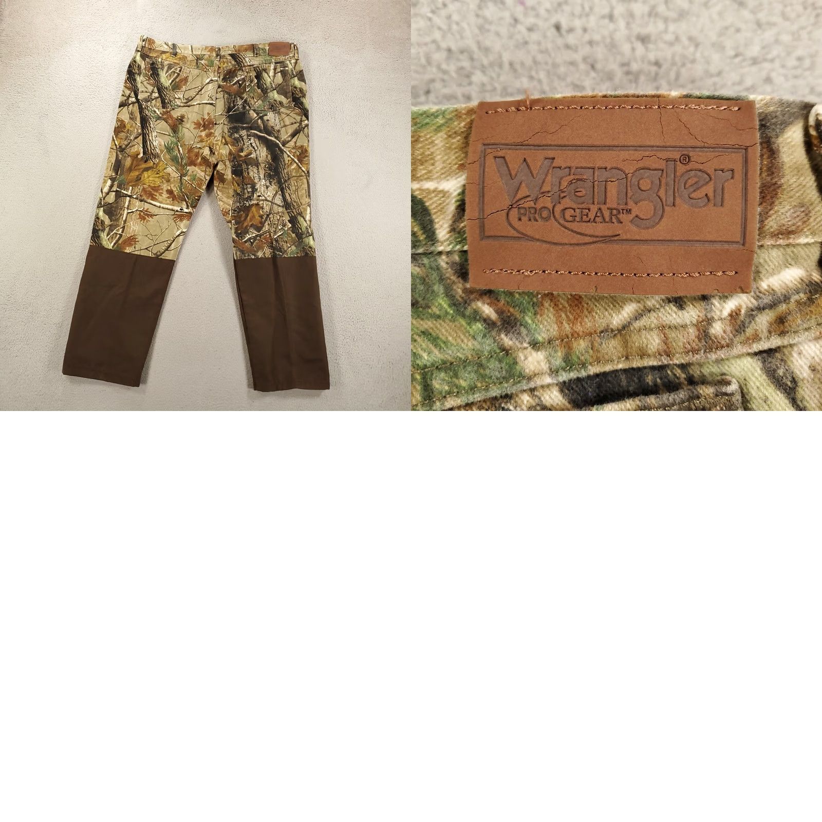 Wrangler Wrangler ProGear Workwear Pants 44x32 Nylon Cotton Canvas Camouflage Multicolor 5-Pocket Mens Leather Logo Button Zip Jeans / Hunting Outdoors Size US 44 / EU 60 - 8 Thumbnail