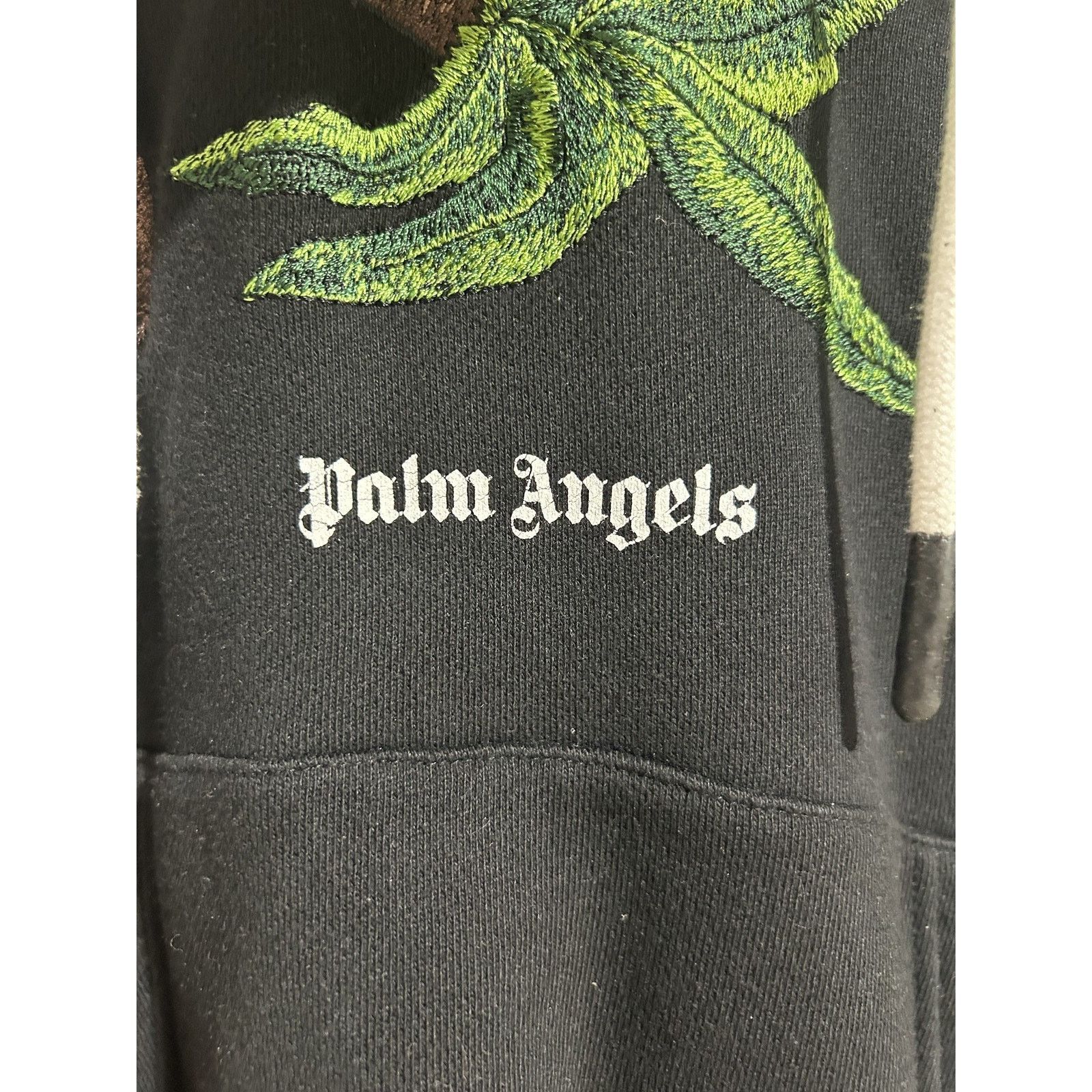 Palm Angels PALM ANGELS BROKEN PALM BLACK HOODIE SIZE XL PREOWNED Size US XL / EU 56 / 4 - 4 Thumbnail