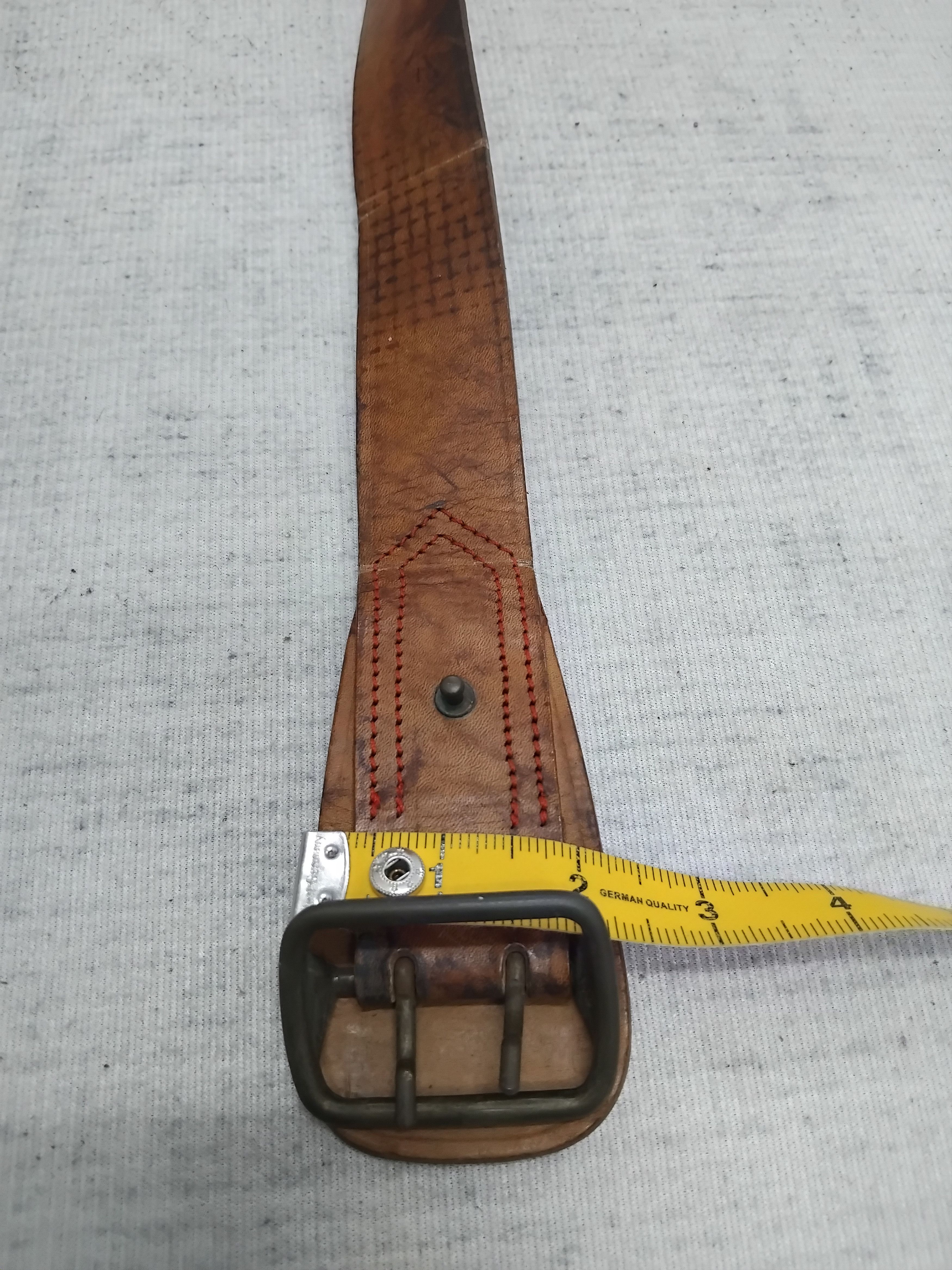 Neil Barrett 💥Bell barret chocolate colour Leather brass buckle belt Size ONE SIZE - 17 Thumbnail