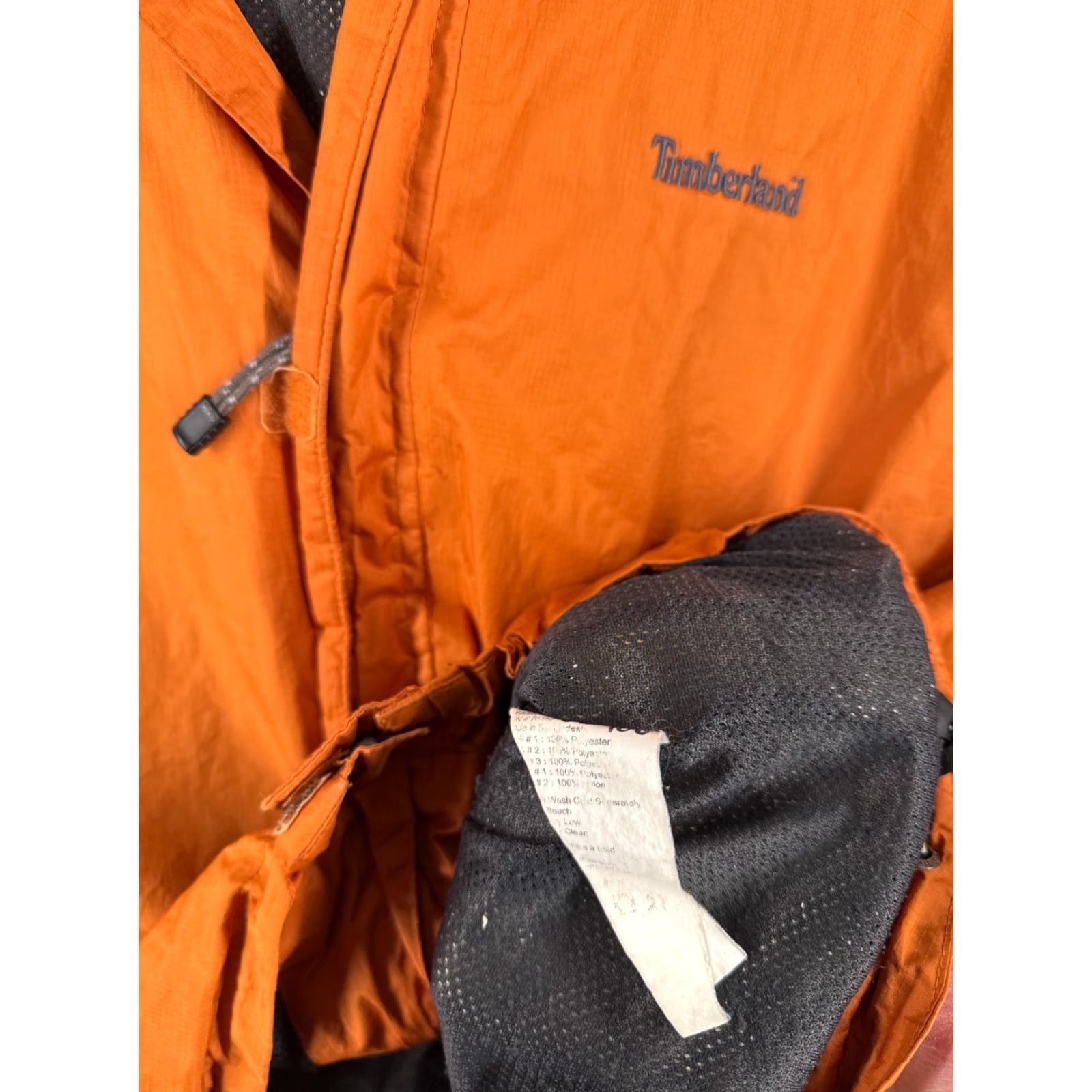 Timberland Timberland Jacket Mens Large Orange Full Zip Hooded Windbreaker Indoor Outdoor Weathergear 90s? Size US L / EU 52-54 / 3 - 7 Thumbnail