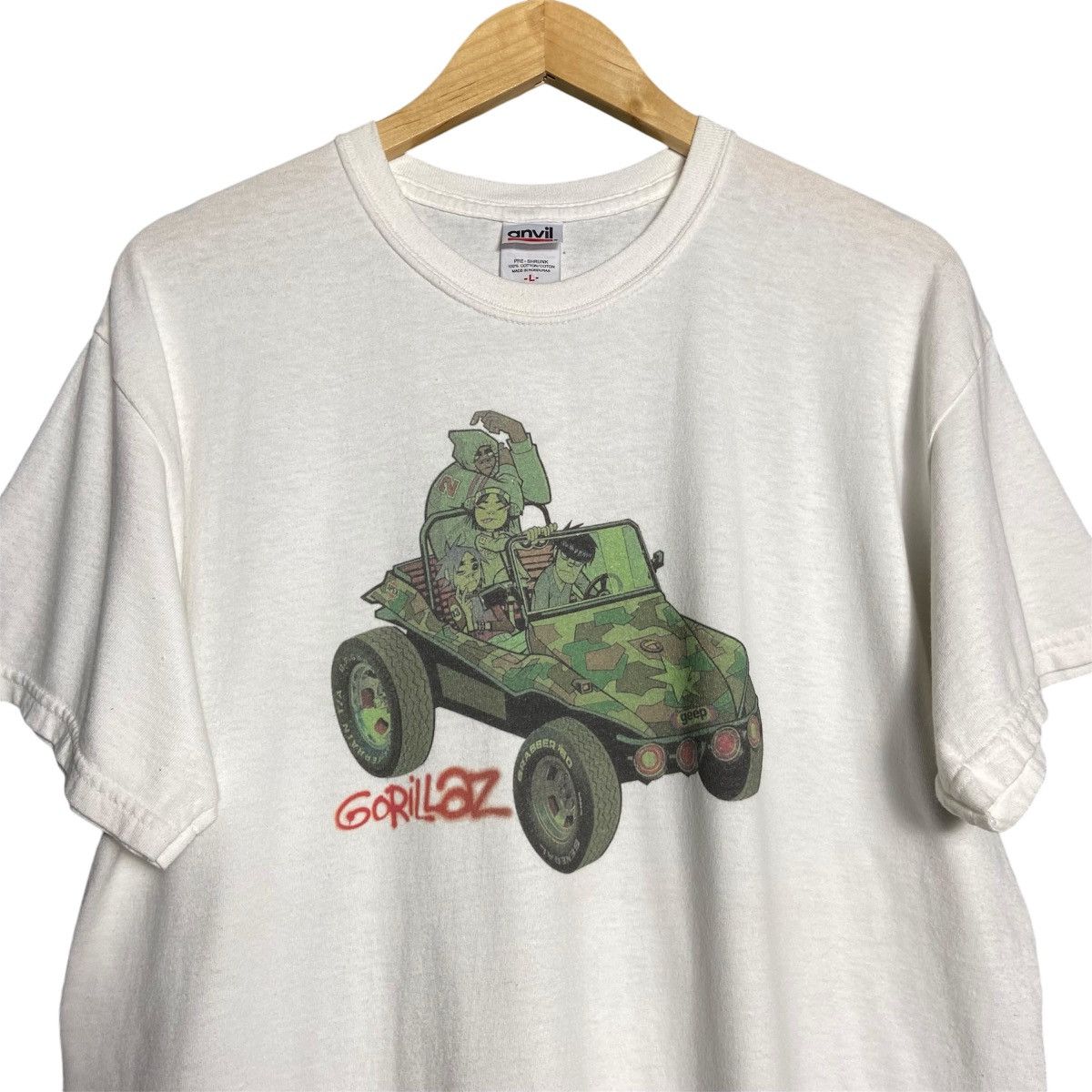 Band Tees Vintage 2000s Gorillaz Geep Band Tee / Y2K Jeep T-Shirt Size US L / EU 52-54 / 3 - 1 Thumbnail
