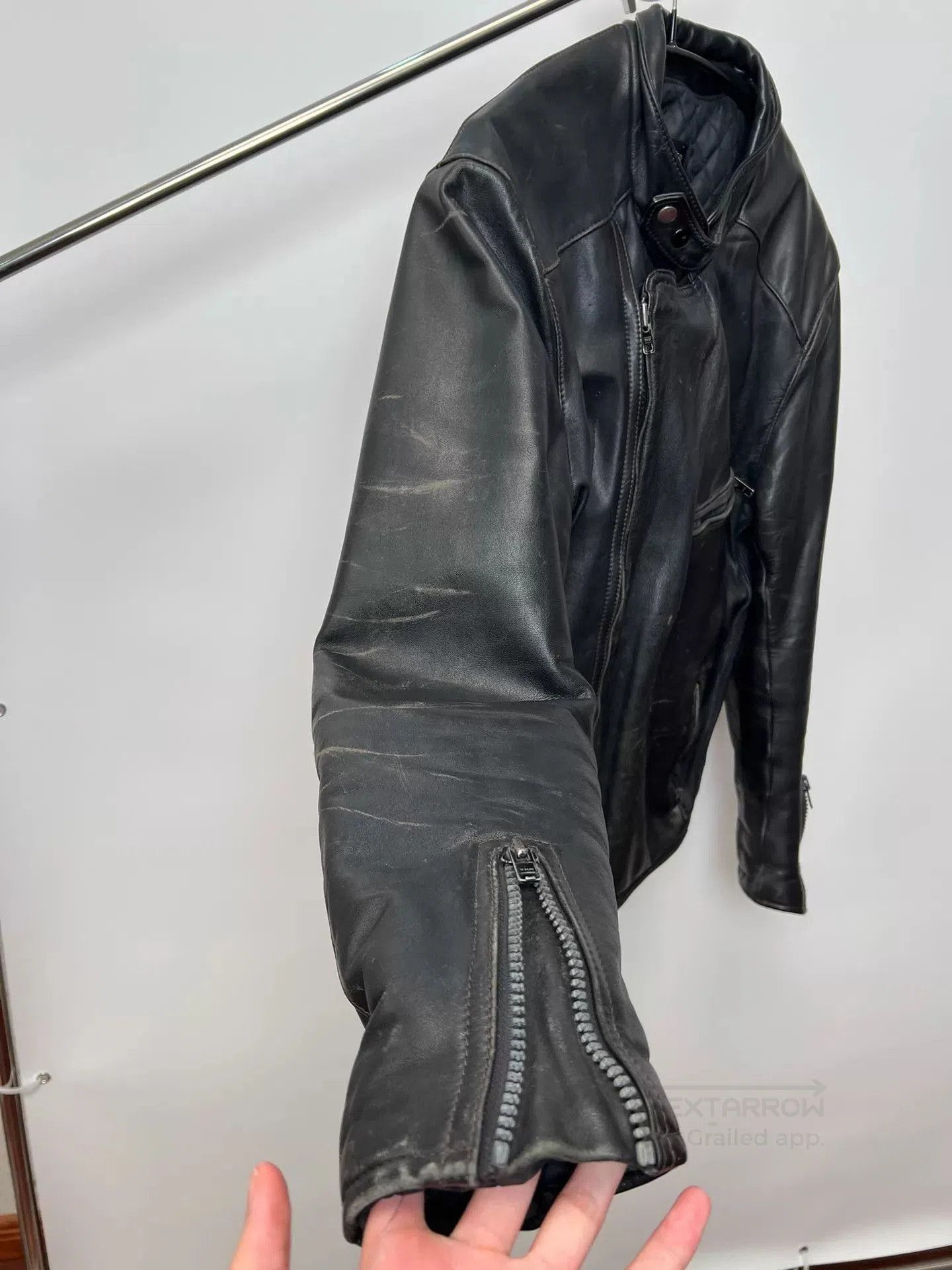 Harley Davidson Black Leather Jacket with Zip Pockets - Size L. Size US L / EU 52-54 / 3 - 2 Thumbnail