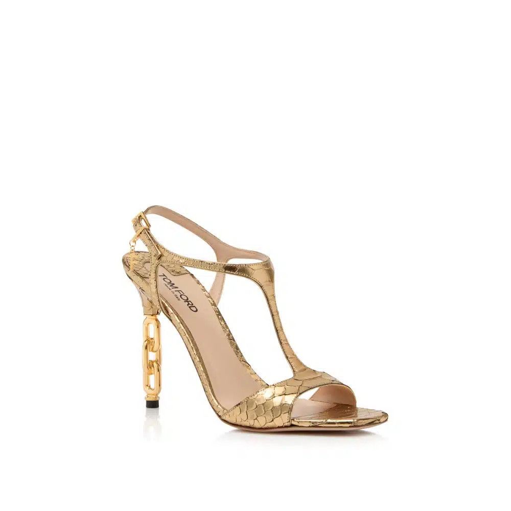 Tom Ford o1loc1c0325 W3361 Leather Galaxy Sandals in Gold Size US 8 / IT 38 - 4 Thumbnail