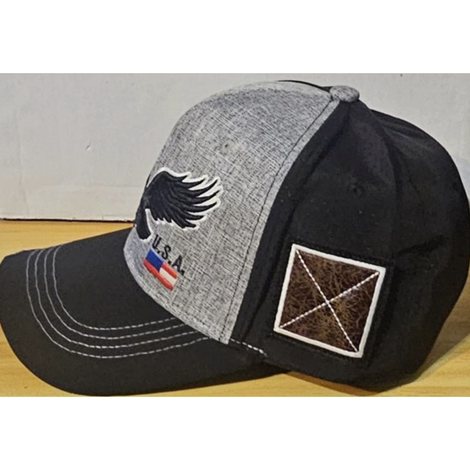 Vintage EAGLE FLYING BELIEVE USA STAR FLAG SNAPBACK BASEBALL CAP ( G ) Size ONE SIZE - 2 Thumbnail