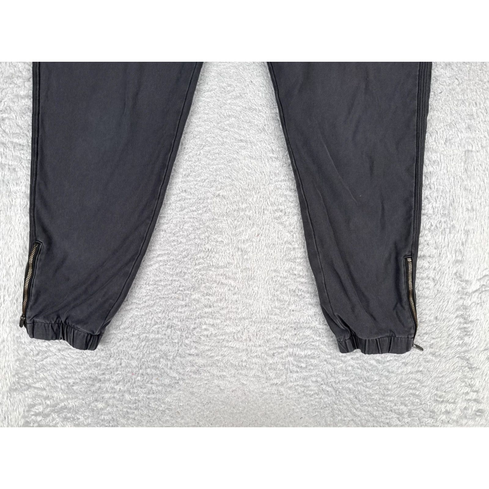 Athleta Athleta Womens Jogger Pants 12 Gray Elastic Waist Ankle Zippers Pockets Twill Cotton Spandex Size 34" / US 12 / IT 48 - 2 Thumbnail