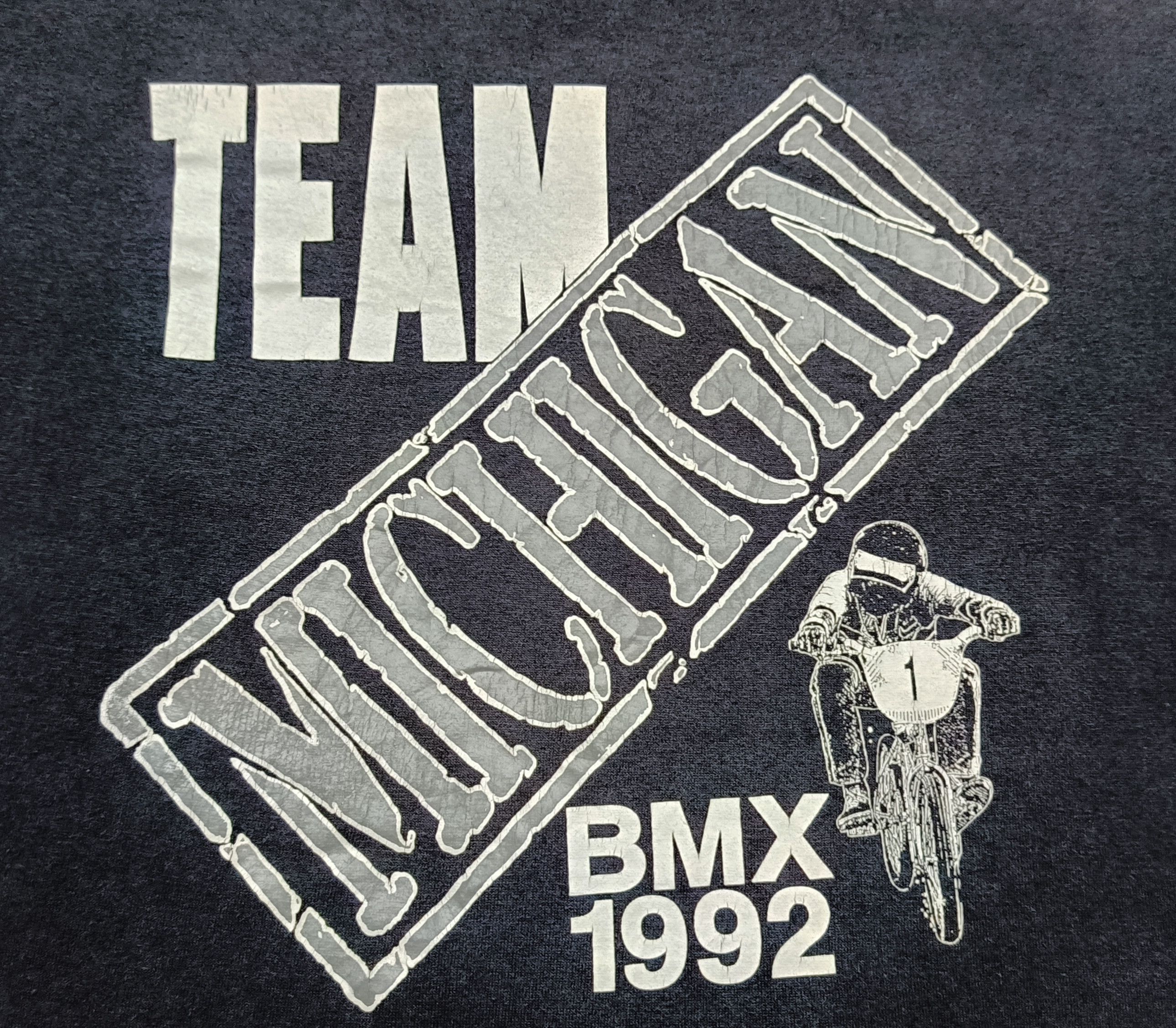 🔥🔥Rare Vintage 90s Team Michigan BMX Long Sleeve Tee
