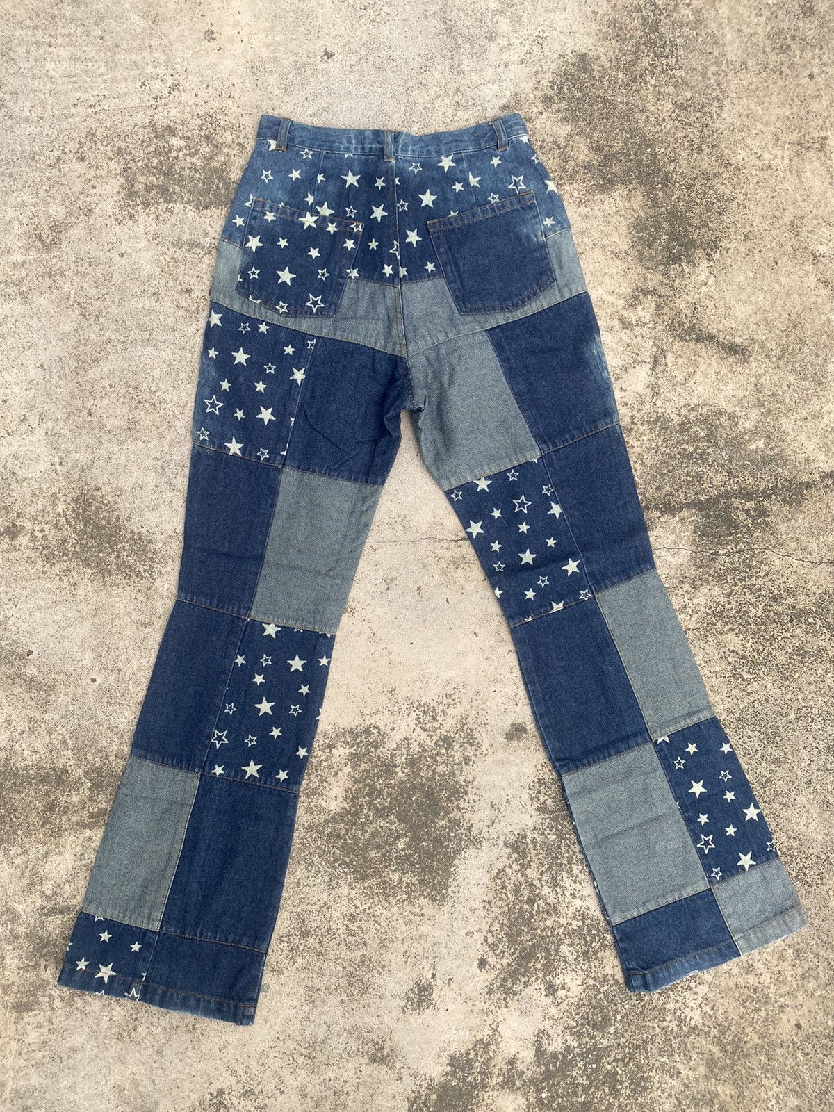 Hysteric Glamour × Japanese Brand Flare Jeans Chocolate Hagi Patchwork Bootcut Size 24 Size US 26 / EU 42 - 15 Thumbnail