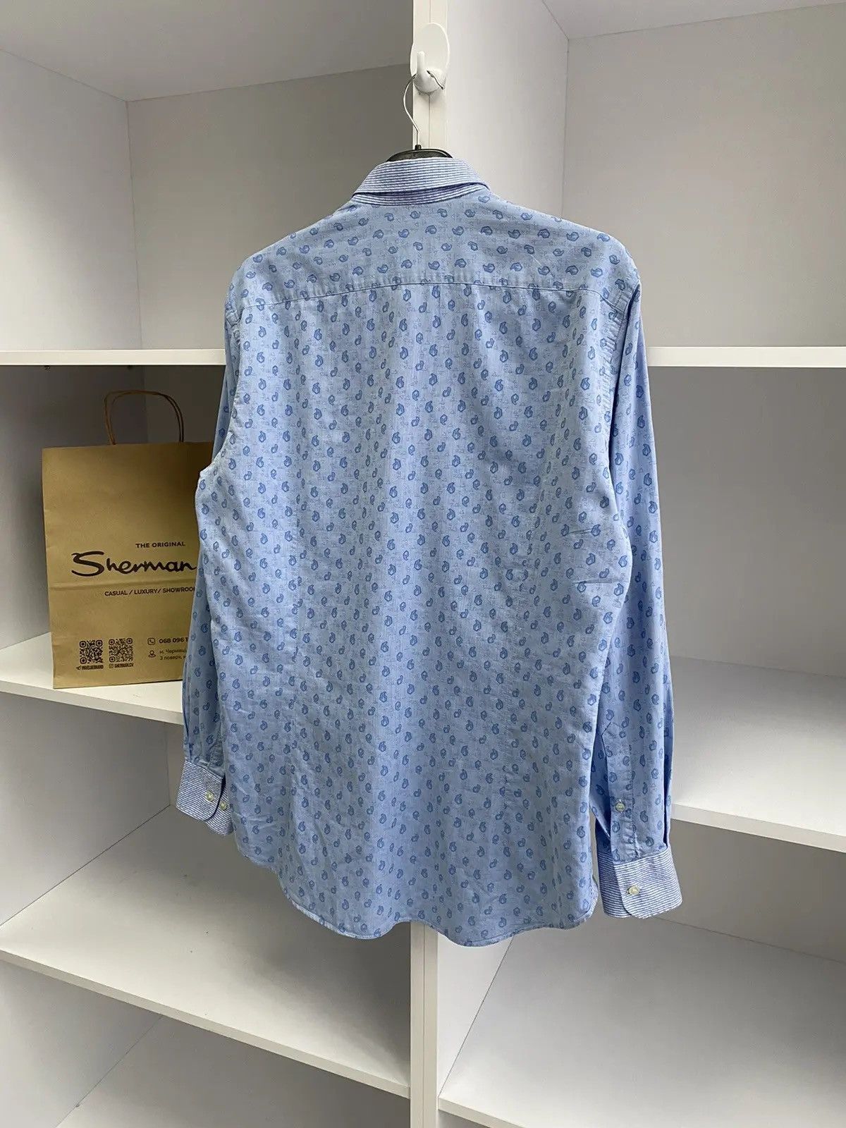 Designer × Etro × Vintage Vintage Etro Blue Luxury Denim Shirt Size US M / EU 48-50 / 2 - 11 Thumbnail