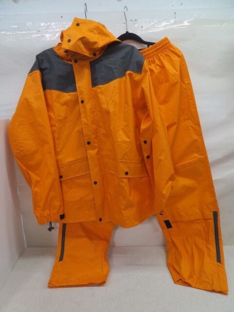 Japanese Brand MAKKU Rain Suit Orange Rain Hard Plus 2 Jacket Pants Size US M / EU 48-50 / 2 - 1 Thumbnail