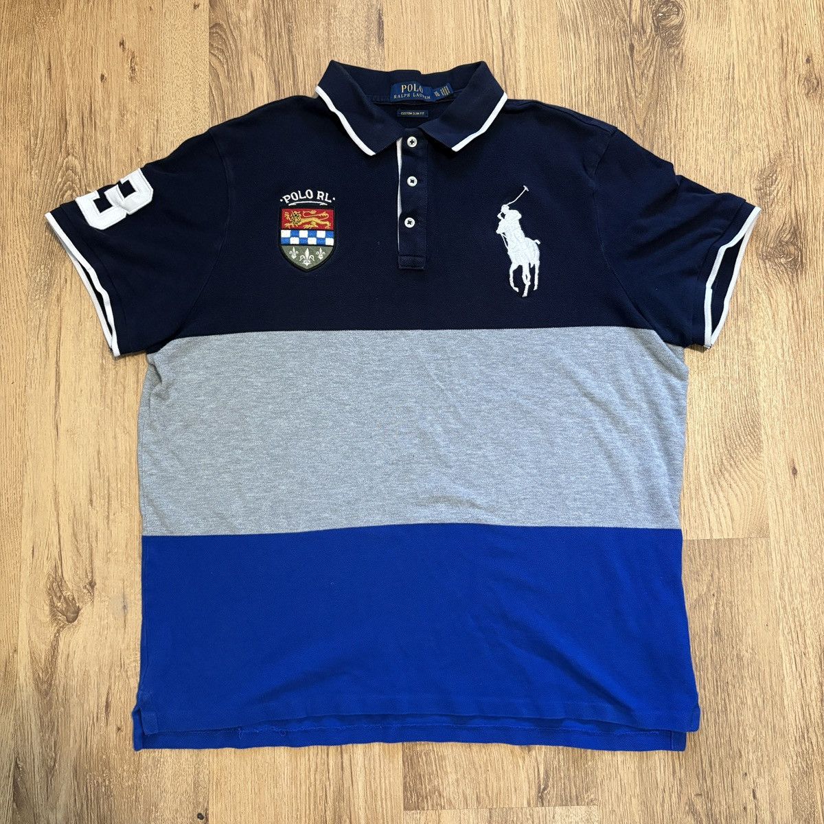 Polo Ralph Lauren POLO RALPH LAUREN “BIG PONY” POLO NAVY/GRAY/ROYAL Size US XL / EU 56 / 4 - 1 Thumbnail