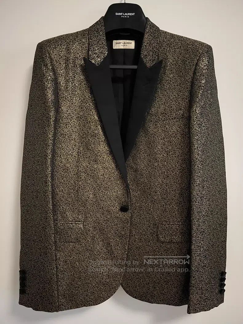 Saint Laurent Paris Saint Laurent Paris Gold Thread Brocade Sword Collar Suit Size US M / EU 48-50 / 2 - 1 Thumbnail
