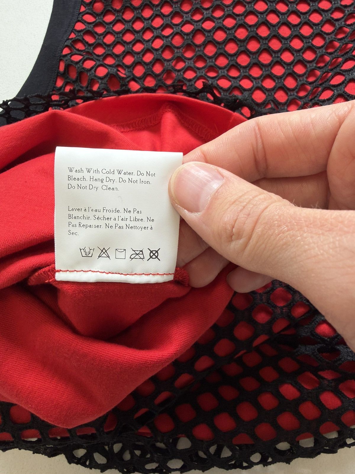 Wales Bonner ‘Record’ Black/Red Mesh Vest Size US M / EU 48-50 / 2 - 14 Thumbnail
