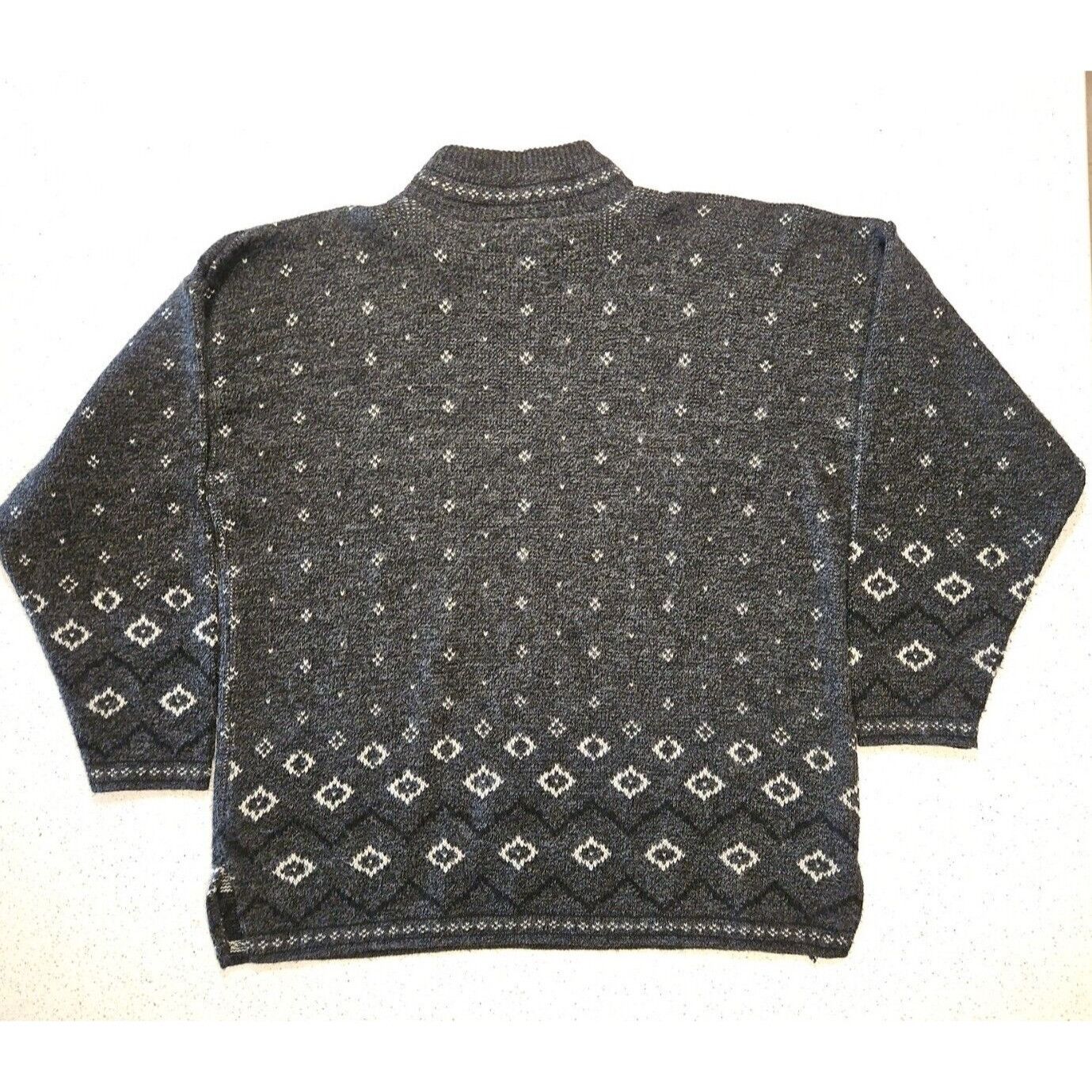 Vintage Vtg Ski Sweater Mens Sz M Gray Fair Isle Snowflake Spunky Ac Size US XL / EU 56 / 4 - 6 Thumbnail