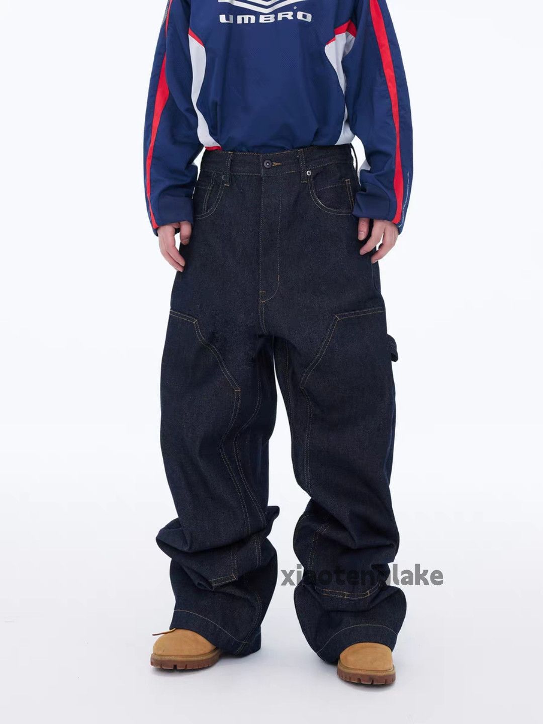 Jean xtl asaprocky Balenciaga style loose baggy cargo jeans Size US 32 / EU 48 - 1 Thumbnail