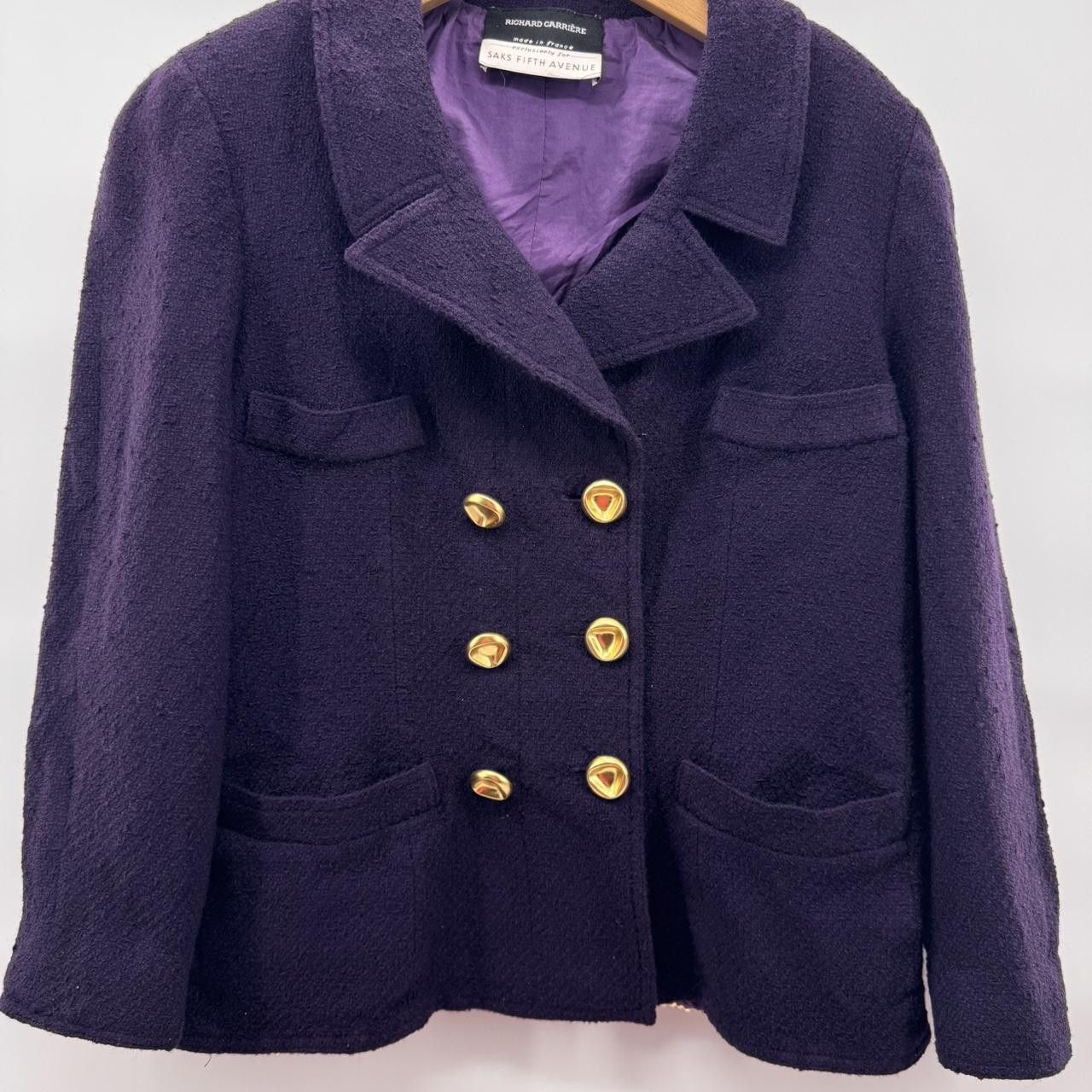 The Unbranded Brand Vintage Richard Carriere France Wool Tweed Blazer Sz 8 Size M / US 6-8 / IT 42-44 - 1 Thumbnail