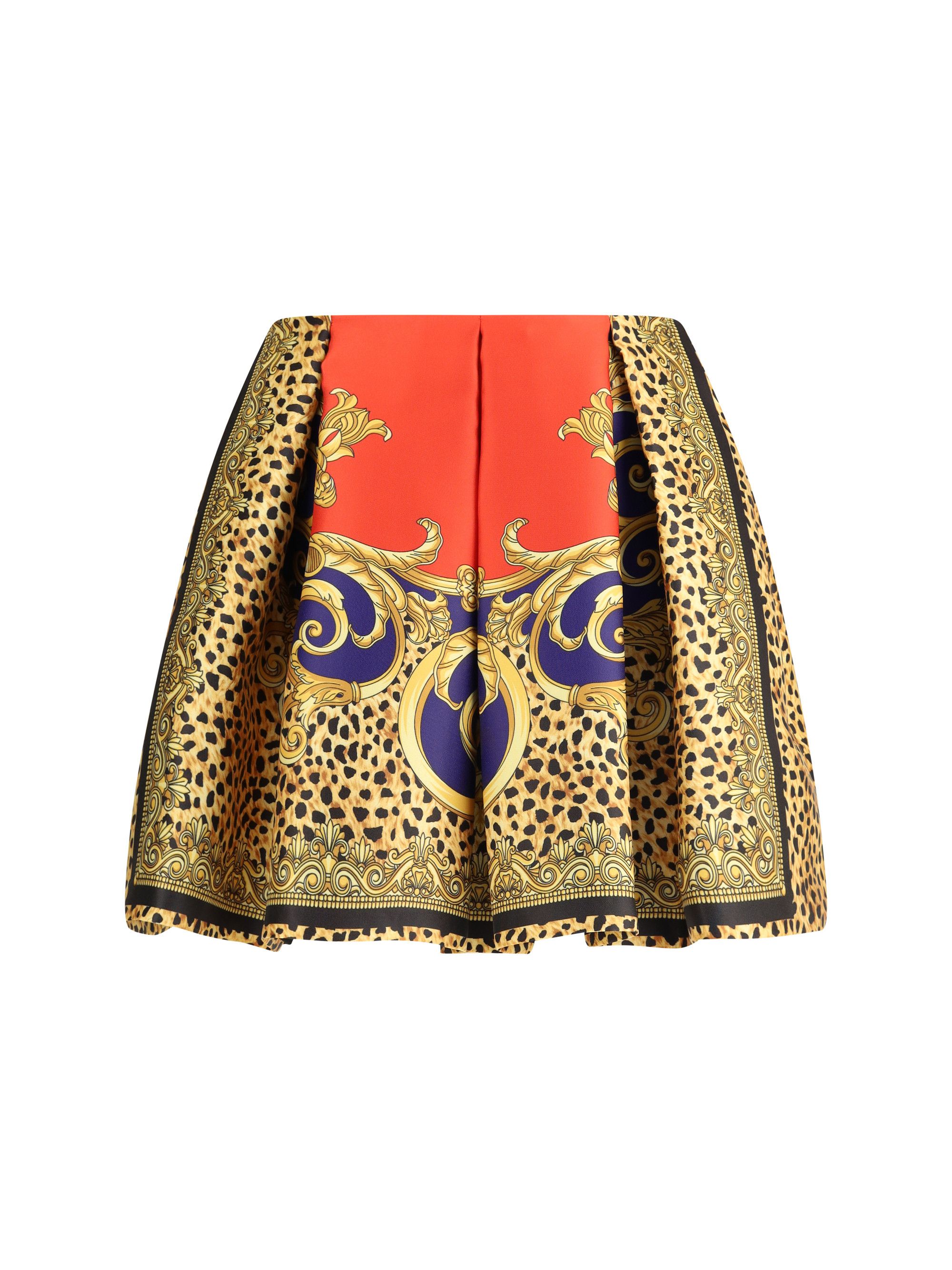 Versace Two-Tone Virgin Wool Blend Mini Skirt | Grailed