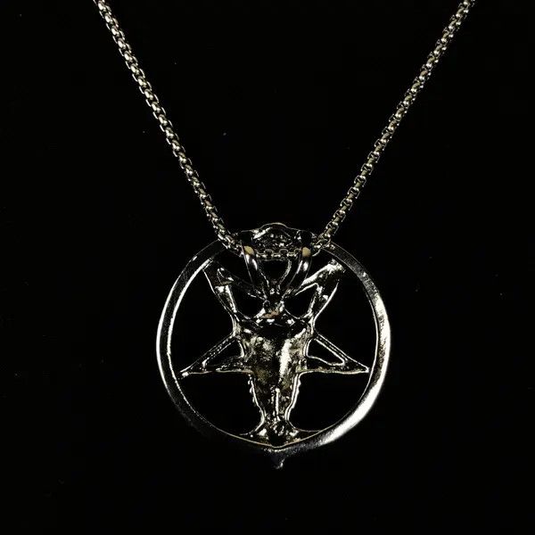 VIBE Baphomet Pentagram Chain Punk Necklace Size ONE SIZE - 6 Thumbnail
