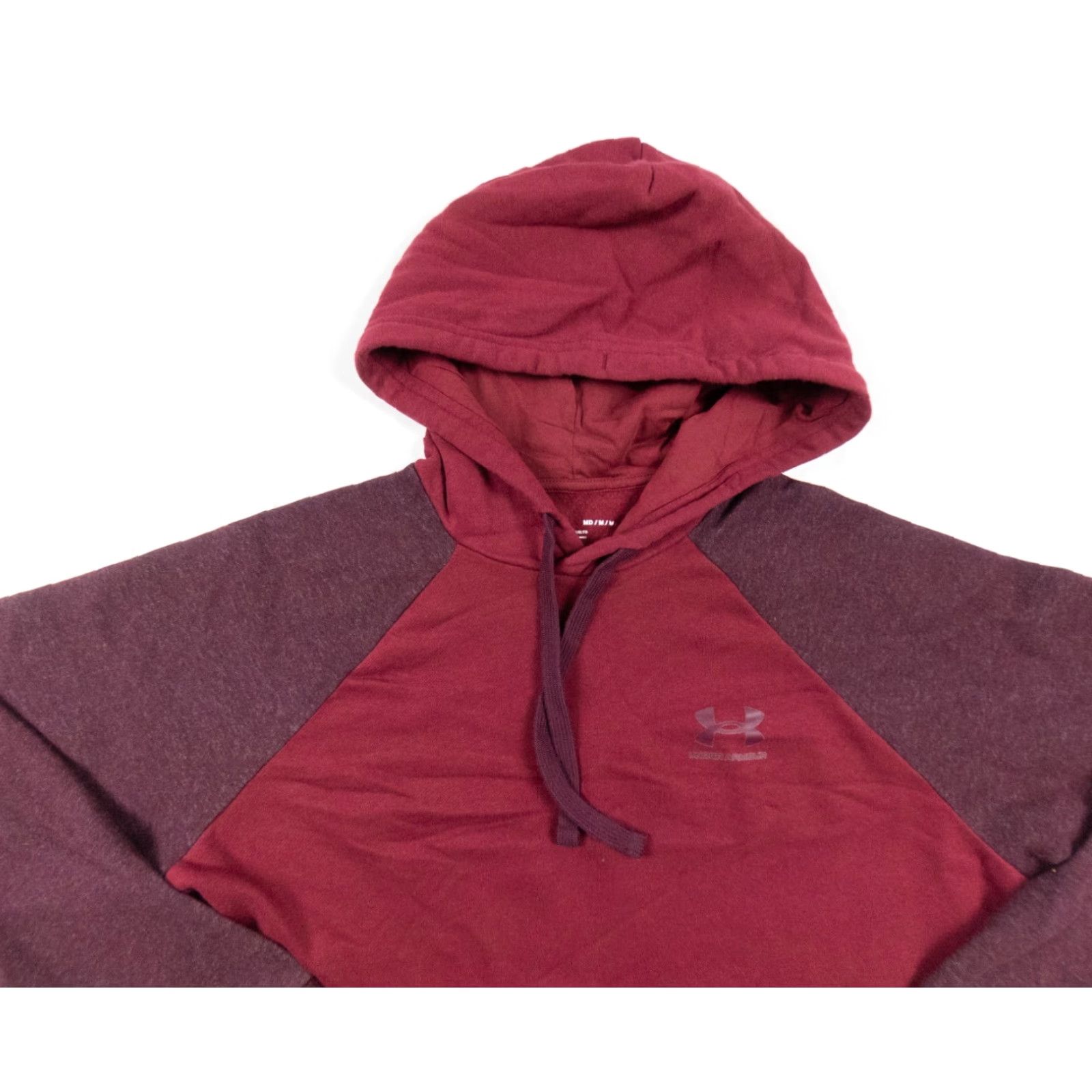 Under Armour Under Armour Adult Hooded Sweatshirt Mens Medium Red Pullover Raglan Shirt Color Red Logo Nike Size US M / EU 48-50 / 2 - 2 Thumbnail