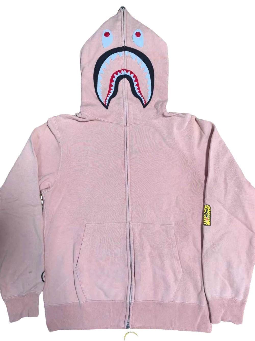 Bape PONR Peach Pink Shark Hoodie SS17 | Grailed
