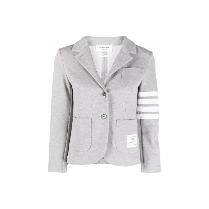 Thom Browne Thom Browne Gray Striped Blazer for Women -2507 Size S / US 4 / IT 40 - 1 Thumbnail