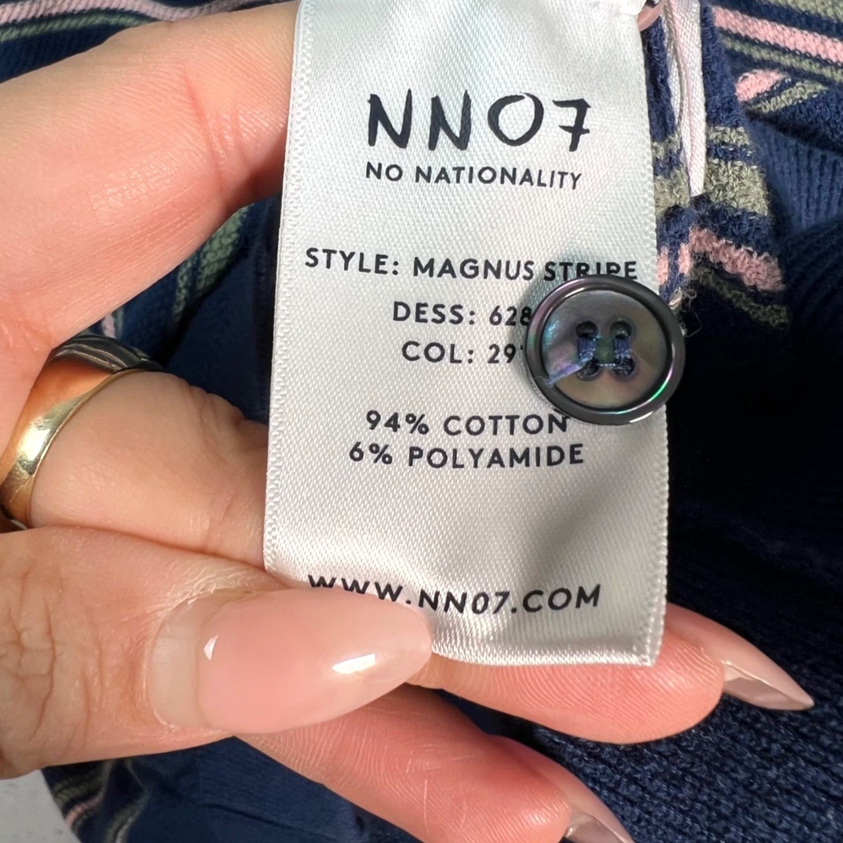 NN07 NN07 No Nationality Mens Polo Shirt Striped Cotton Blend Blue Medium Shirt Mens Size US M / EU 48-50 / 2 - 4 Thumbnail