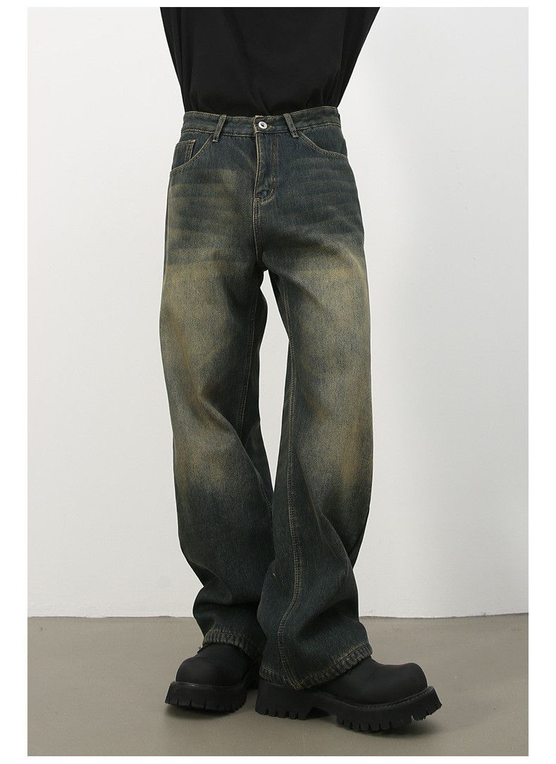 Japanese Brand × Jean Men's blue washed distressed loose straight jeans Size US 32 / EU 48 - 4 Thumbnail