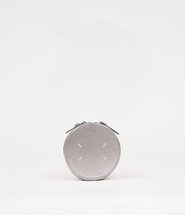 Maison Margiela o1bcso1str0526 Size: OS / Micro Circle Bag in Metallic Grey Size ONE SIZE - 4 Thumbnail