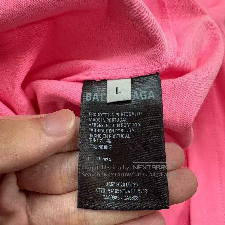 Balenciaga Balenciaga Pink Coke Short Sleeve Size US L / EU 52-54 / 3 - 6 Thumbnail
