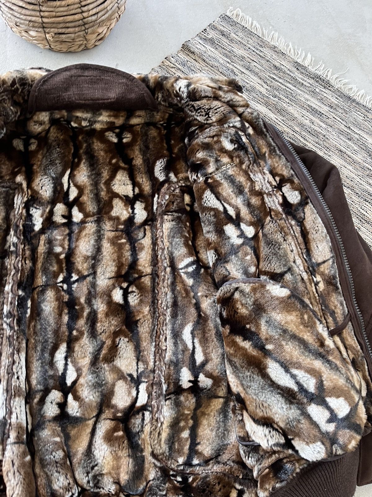 Sean John Sean John Shearling Coat Brown Jacket Faux Fur Suede Style Size US XXL / EU 58 / 5 - 11 Thumbnail