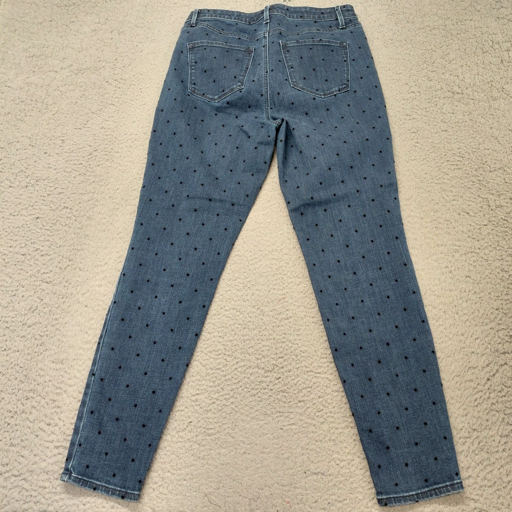 Talbots Talbots Jeans Women’s Size 10 Blue Polka Dots High Waist Jegging Ankle Flawless Size 32" / US 10 / IT 46 - 2 Thumbnail