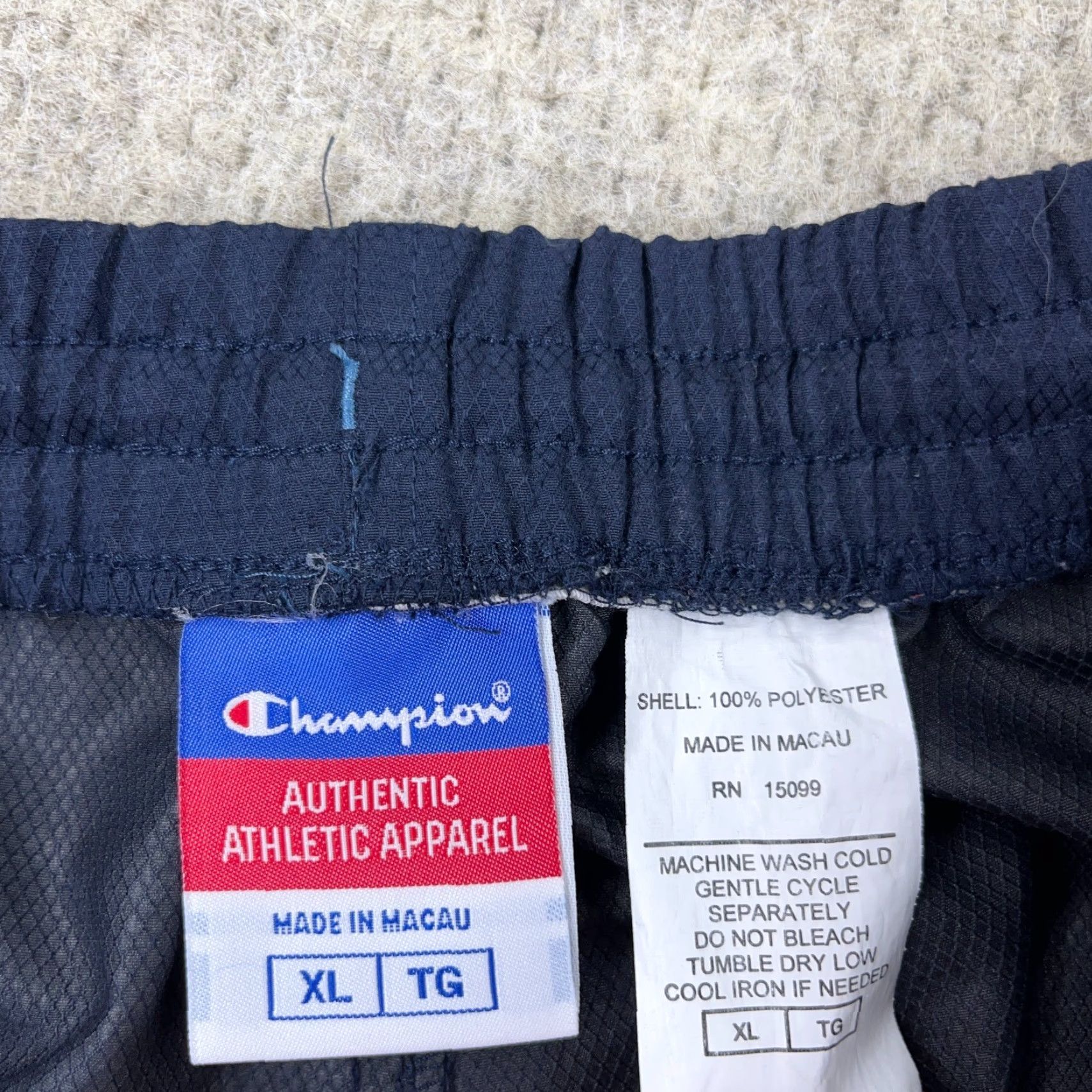 Champion Vintage Champion Pants Men XL Blue Windbreakers Track Suit Baggy Joggers Size 46R - 3 Thumbnail