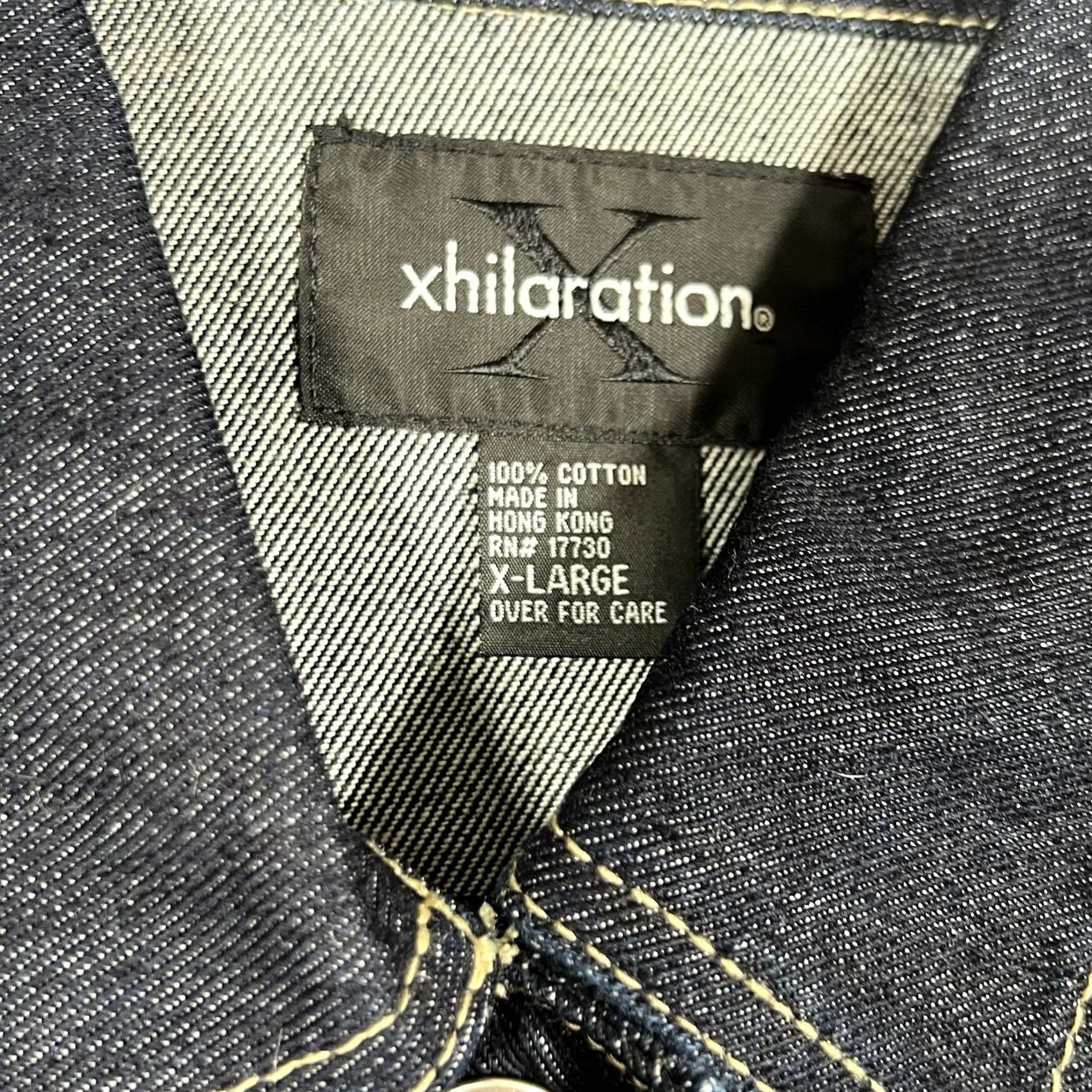 Vintage Xhilaration Jacket Denim Trucker Womens XL Blue Denim Jacket Size XL Womens Size 40" / US 18 - 4 Thumbnail
