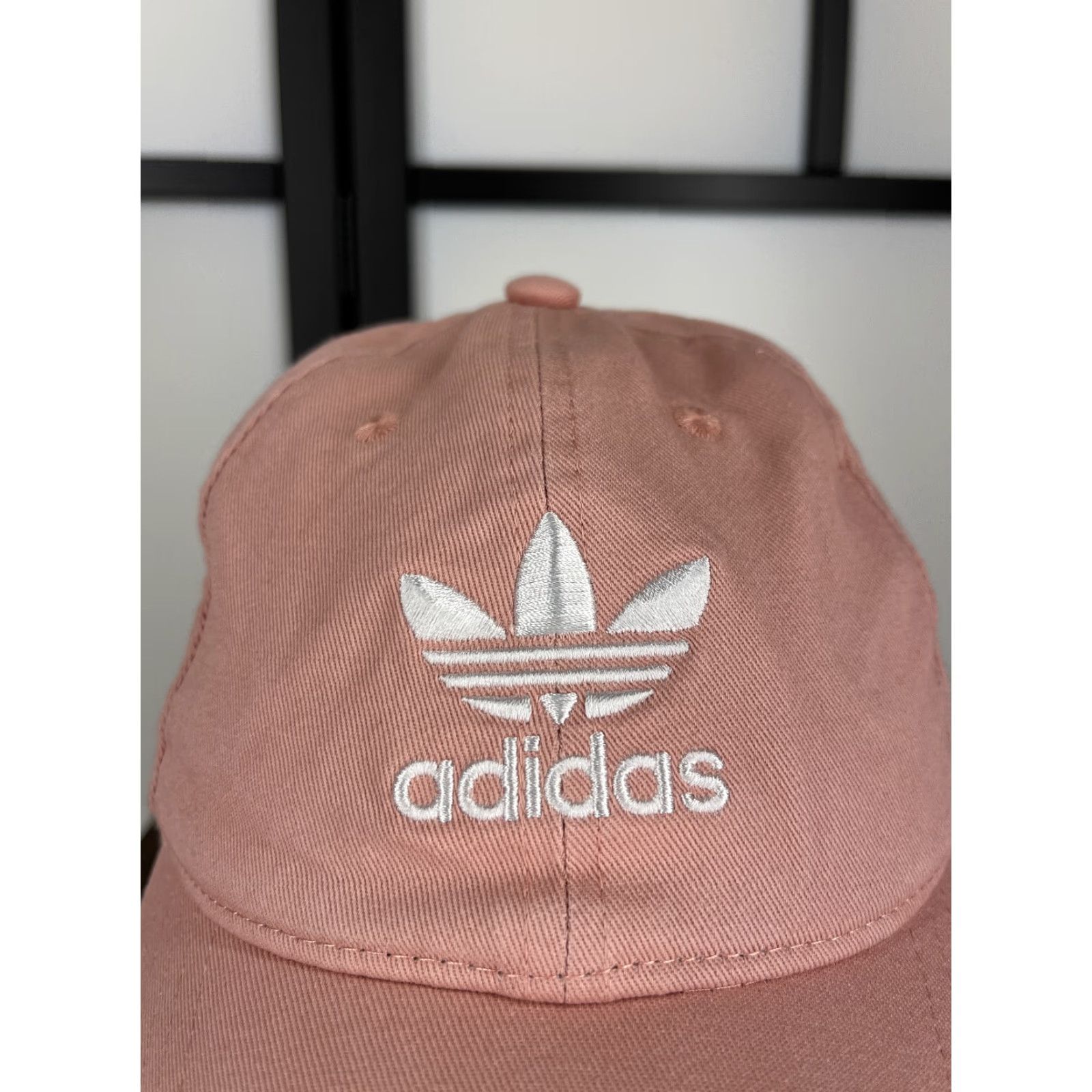 Adidas Adidas Hat Cap Strap Back Womens One Size Pink 3 Stripe Cotton Trefoil Twill Size ONE SIZE - 2 Thumbnail