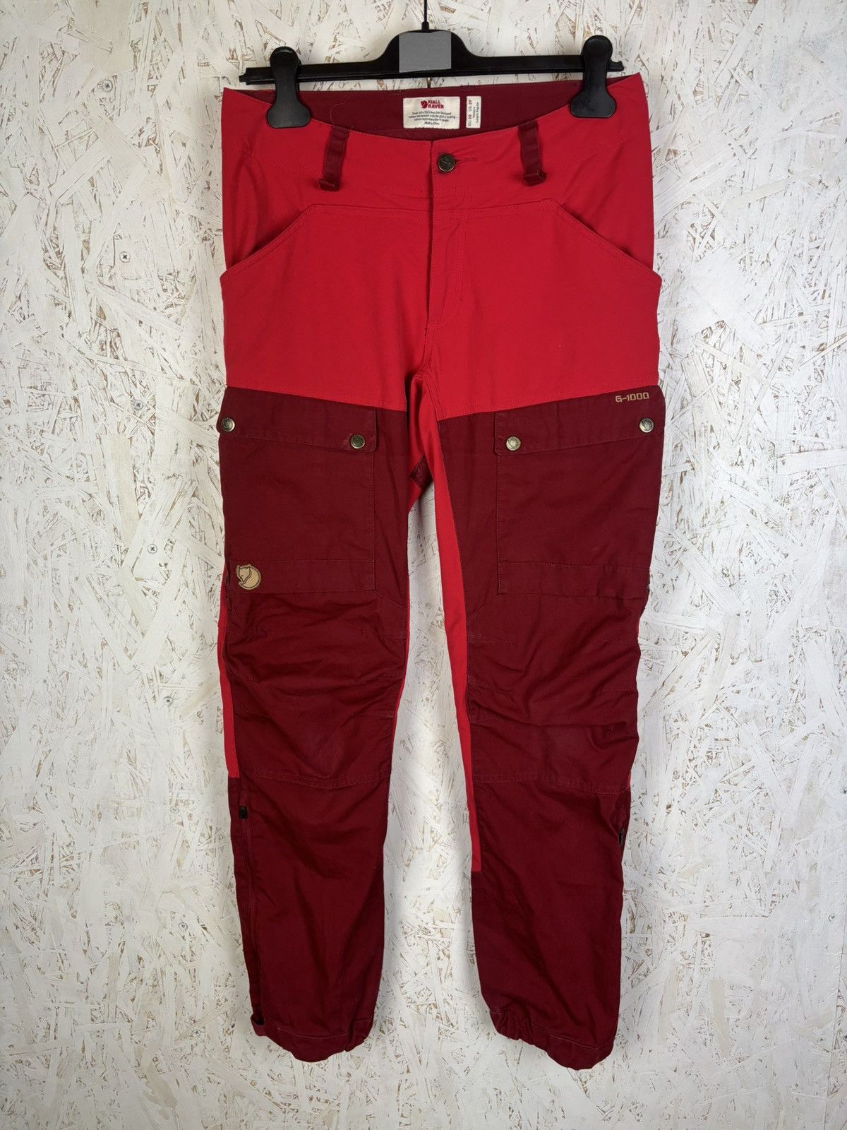 Fjallraven Keb Trousers G-1000 Regular Fit Mid Waist Red 29”