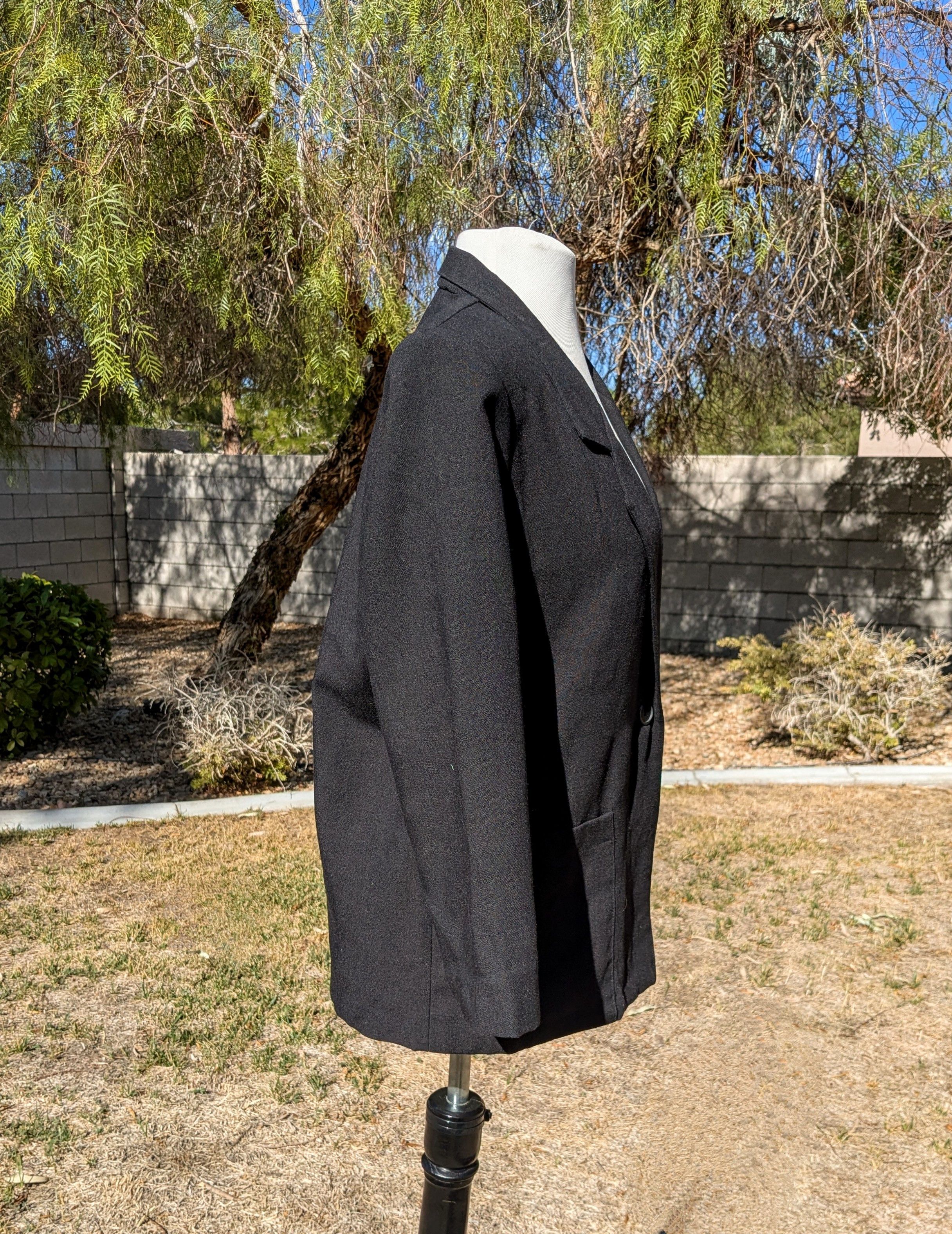Other Classic Linen Petite Large Single-Button Blazer Jacket Coat Size L / US 10 / IT 46 - 3 Thumbnail
