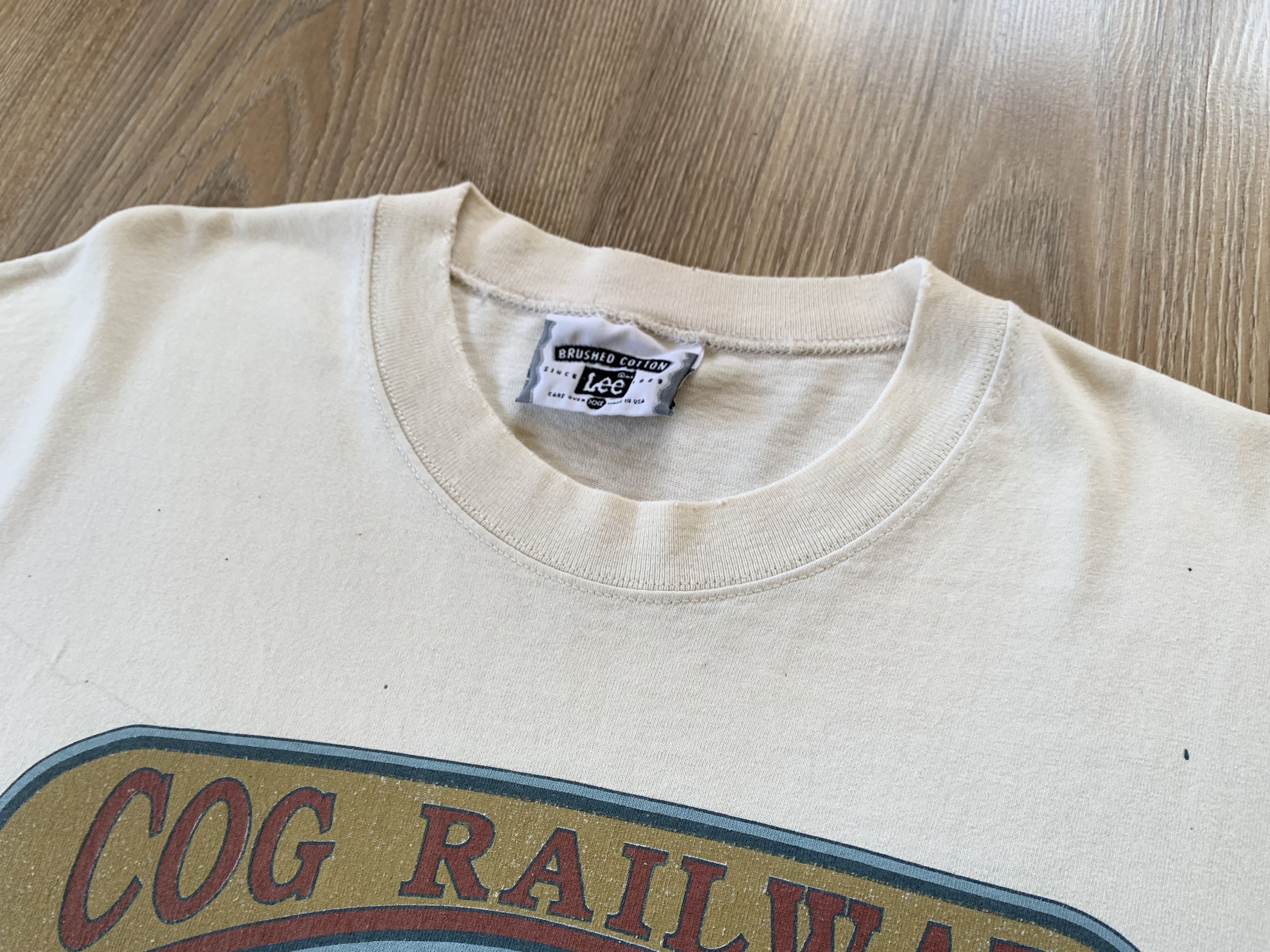 Lee Vintage Lee Cog Railway 1995 T-Shirt Size US XXL / EU 58 / 5 - 4 Thumbnail