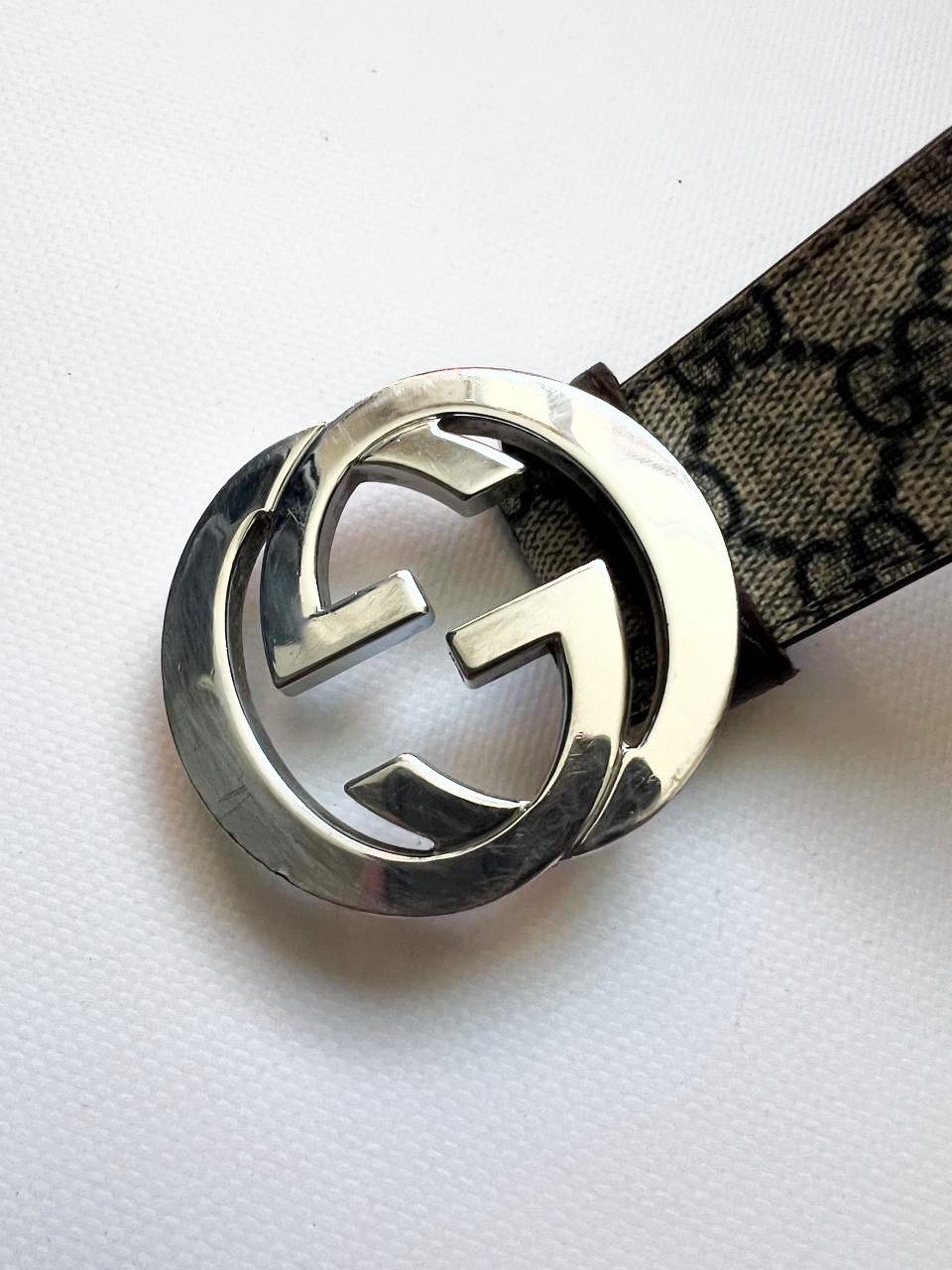 Gucci Vintage Gucci classic monogram belt Size ONE SIZE - 7 Thumbnail