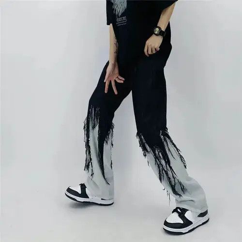 Jean Patchwork jeans with elastic Size US 30 / EU 46 - 2 Thumbnail