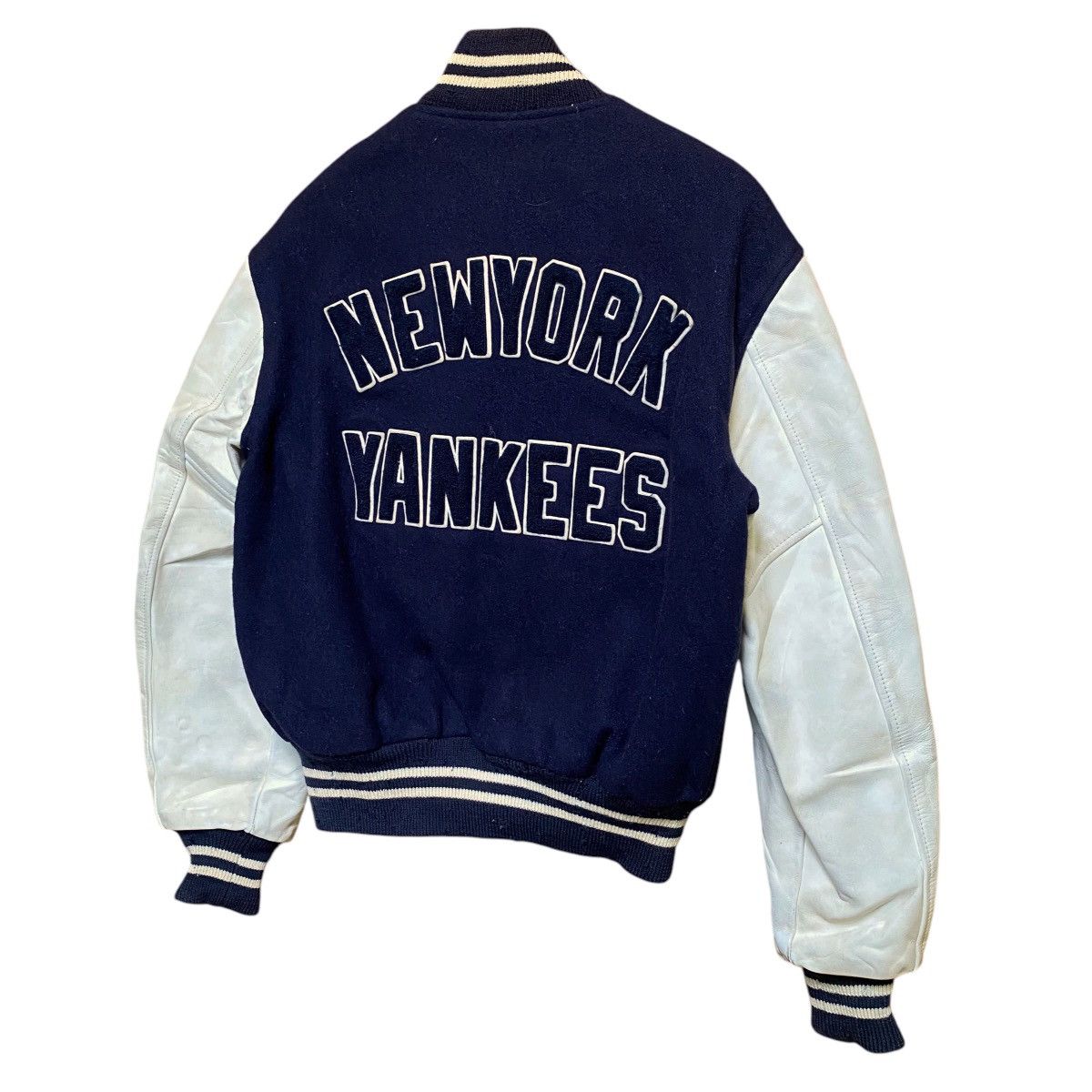 New York Yankees × Vintage 💥 70s NEW YORK YANKEES MLB STARTER SPORT VARSITY JACKET Size US L / EU 52-54 / 3 - 7 Thumbnail