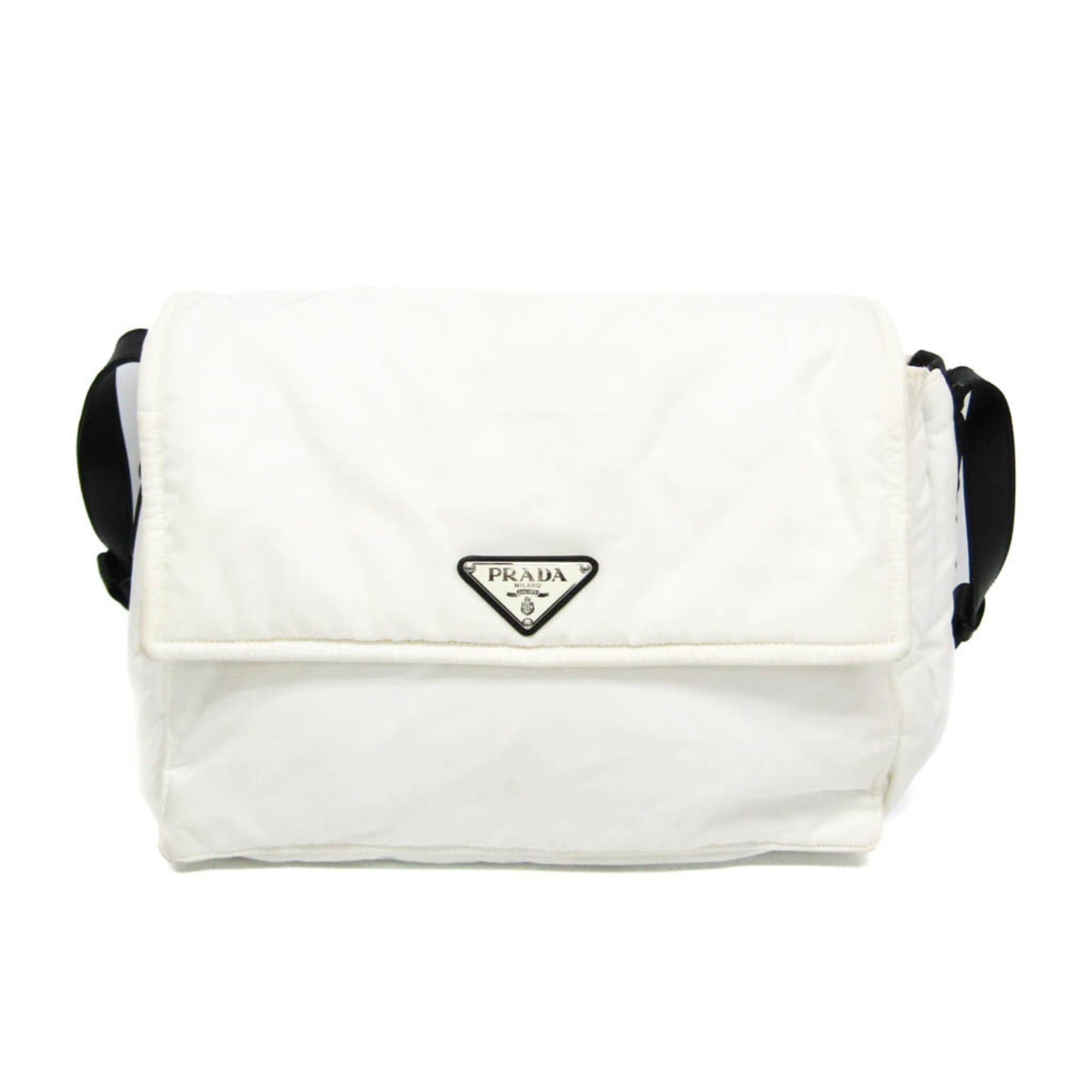 Prada Prada Re-Nylon Padded Shoulder Bag 1BD256 Men,Women Nylon,Leather Messenger Bag,Shoulder Bag Black,White Size ONE SIZE - 1 Thumbnail