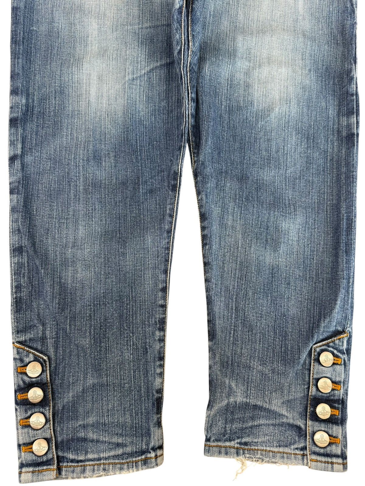 Vivienne Westwood Vivienne Westwood Blue Wash Button Opening Leg Style Jeans Size US 32 / EU 48 - 3 Thumbnail