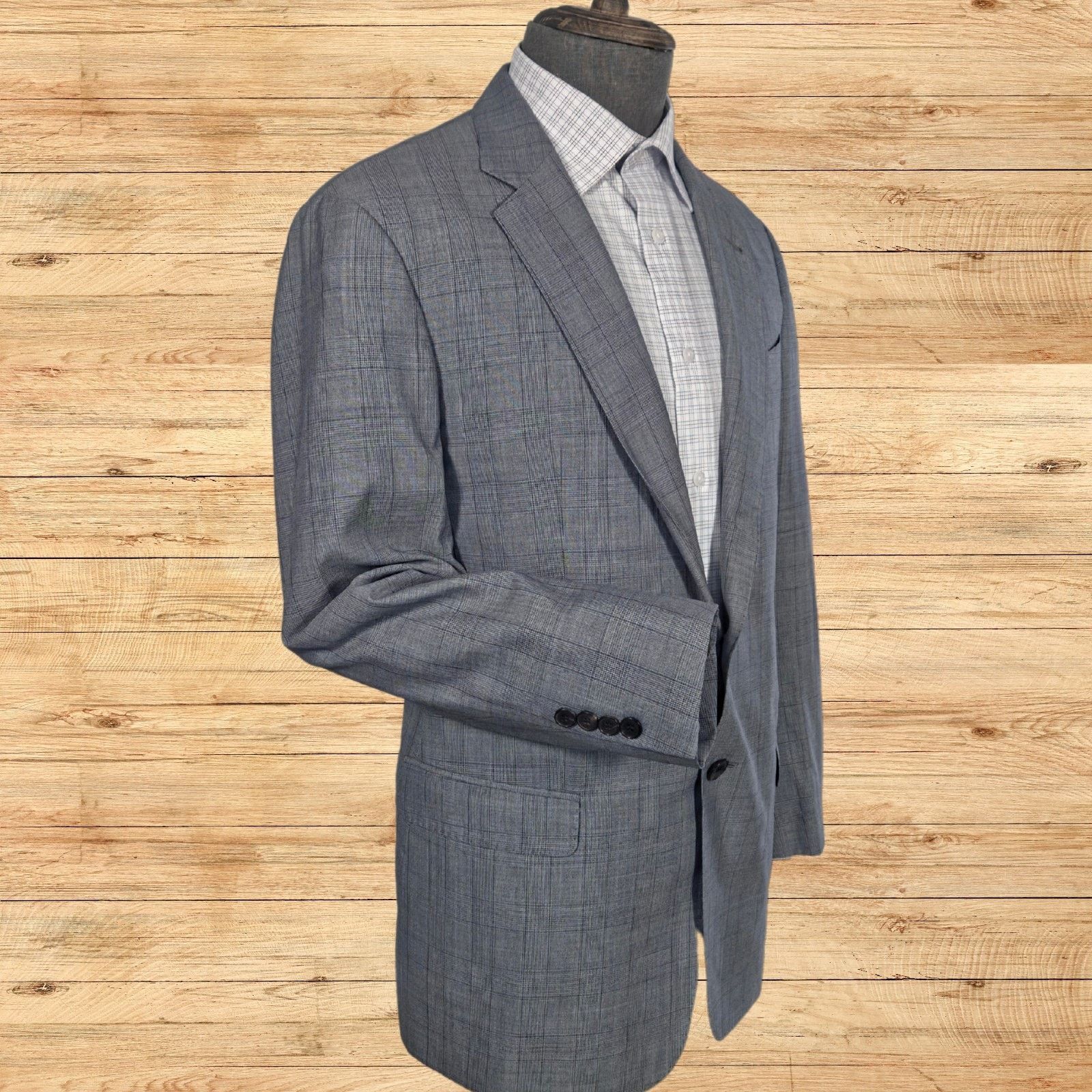 Armani Collezioni Armani Collezioni G Line Wool Silk Mens 42R Gray Glenn Size 42R - 2 Thumbnail